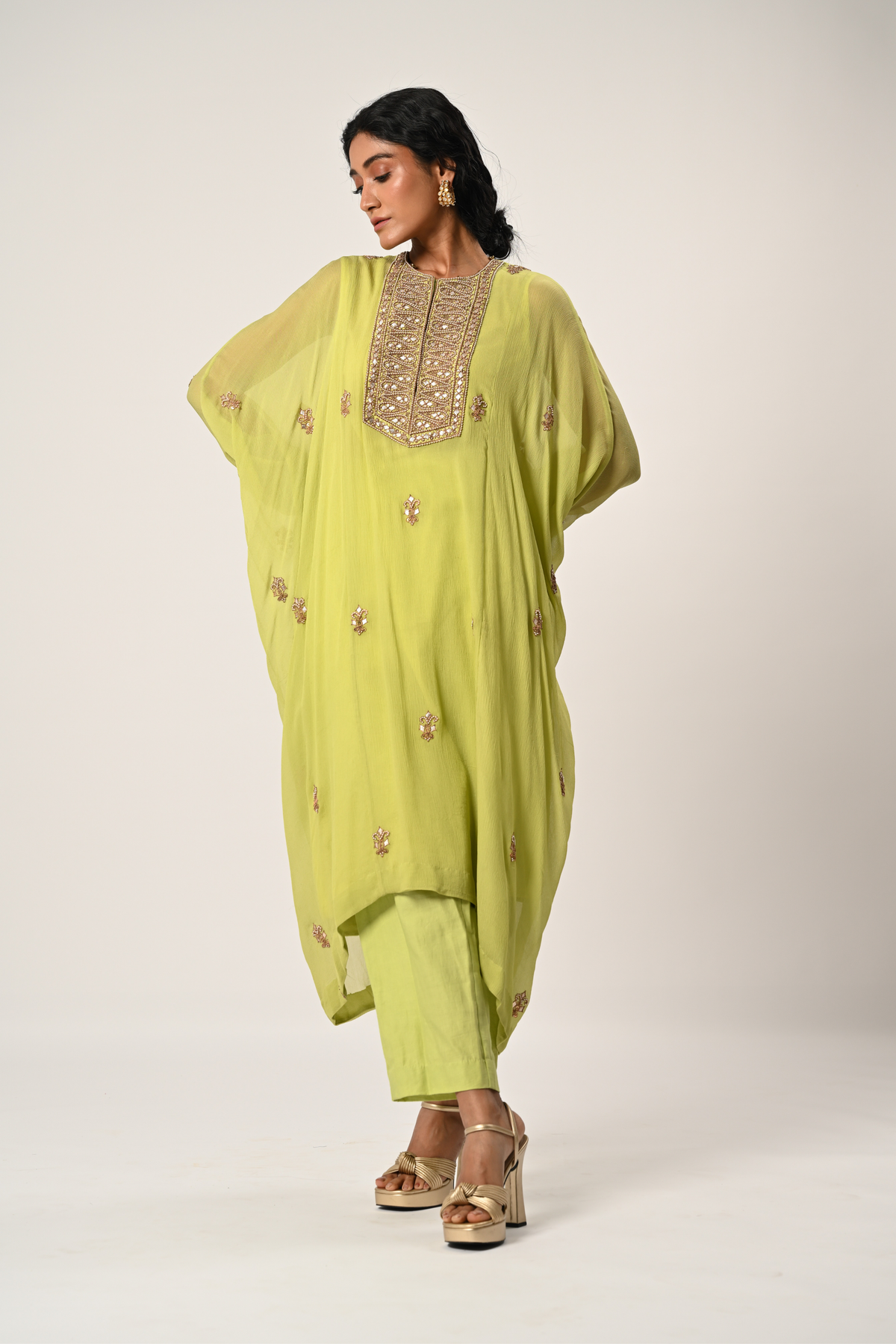 Light Green Kaftan Set