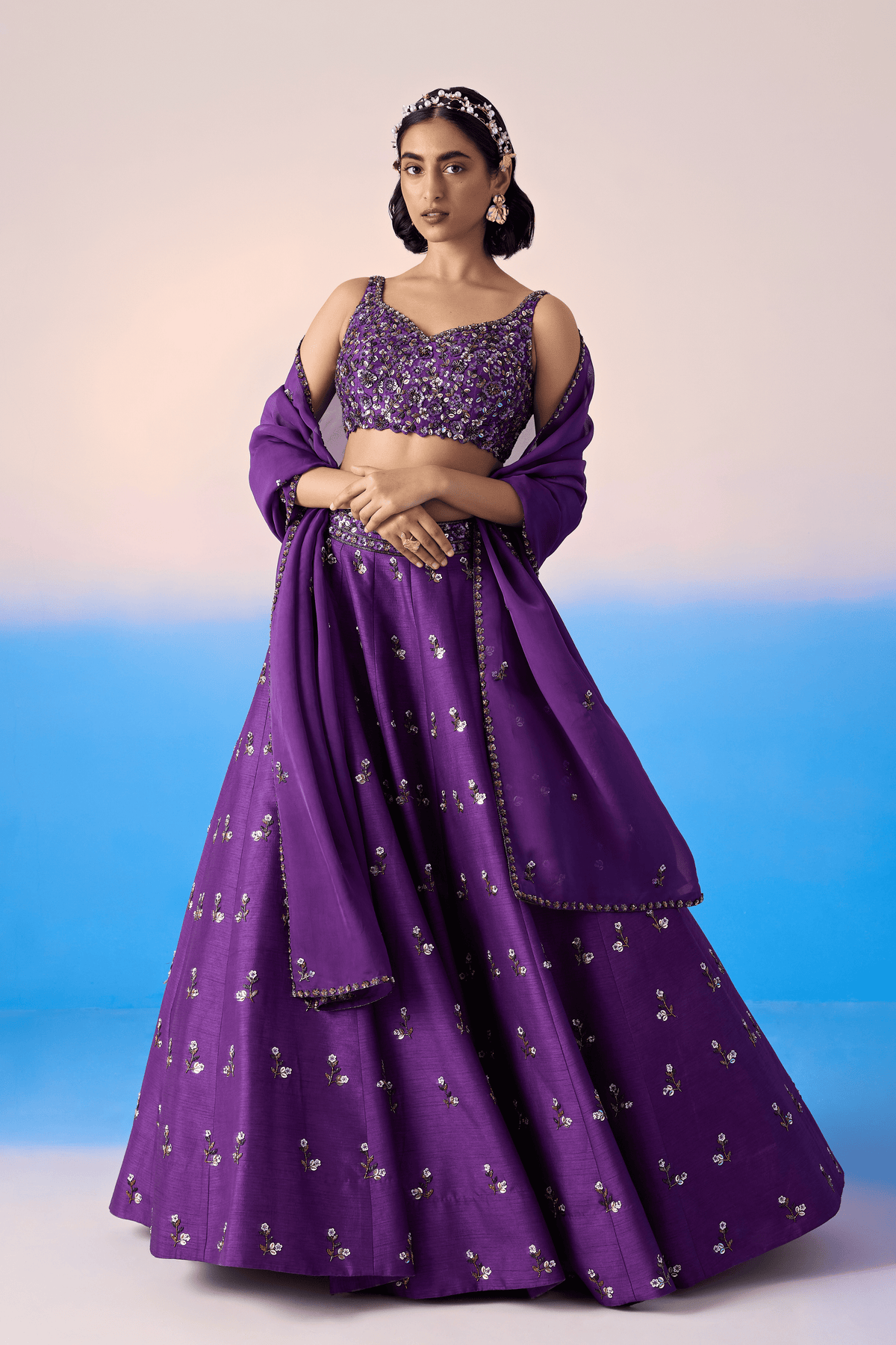 Royal Purple Lehenga Set