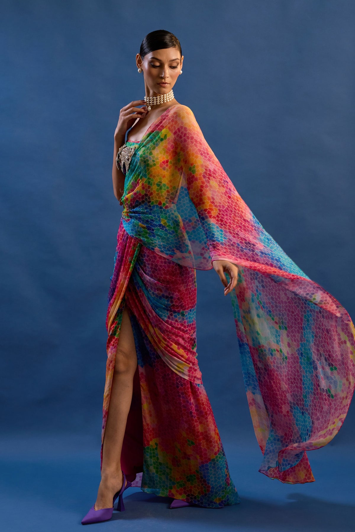 Rio Draped Saree Set