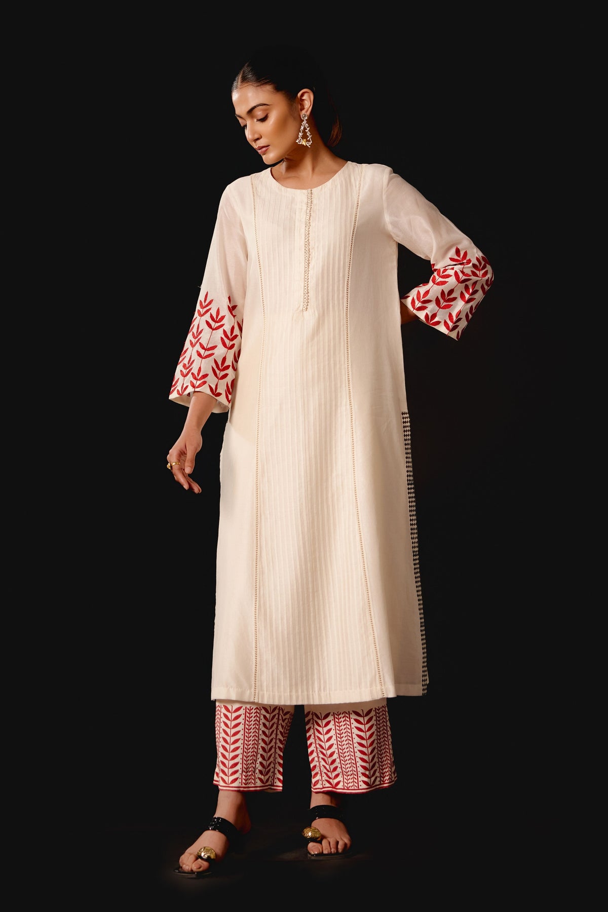 Ivory Embroidery Kurta Set