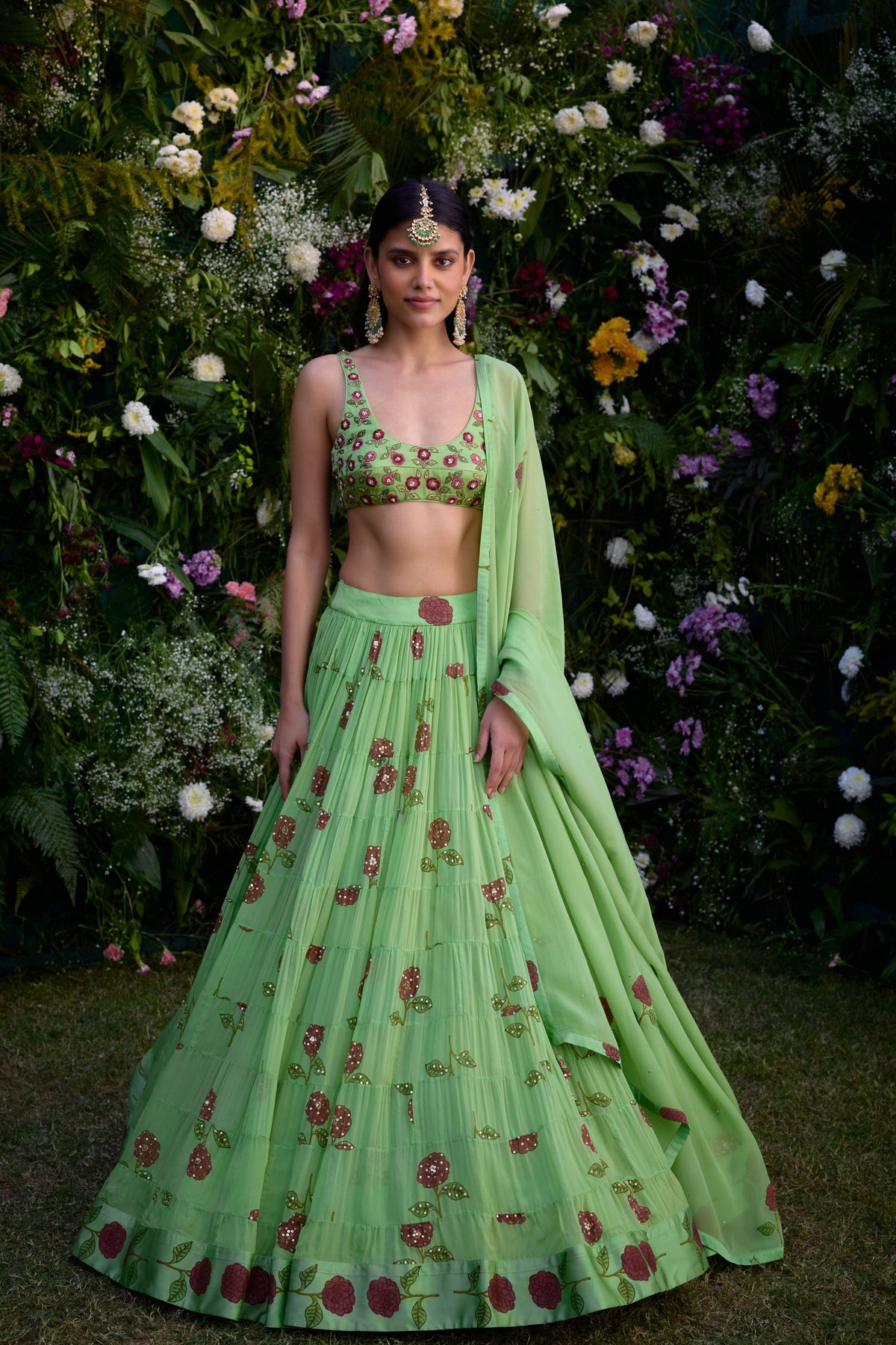 Macaw Green Lehenga Set