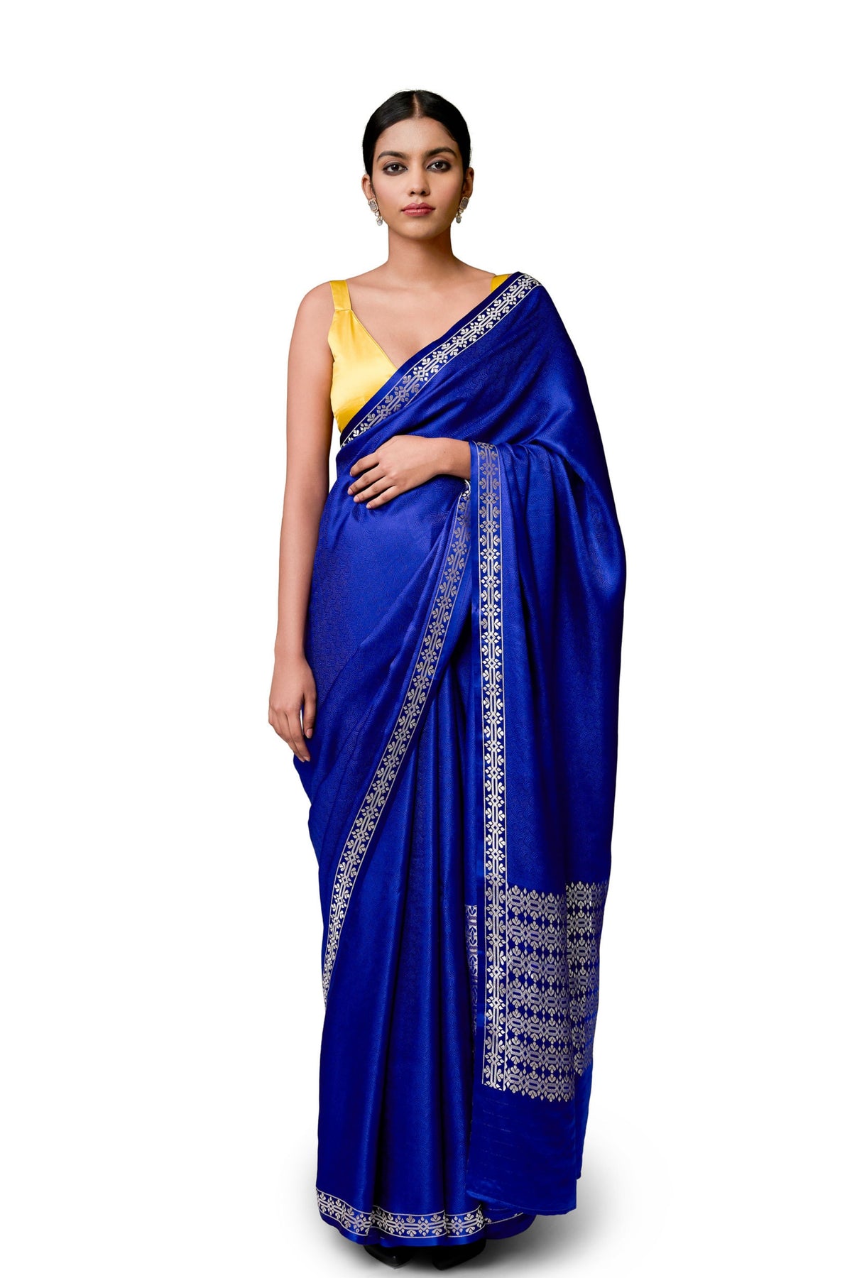 Blue Gajji Satin Saree