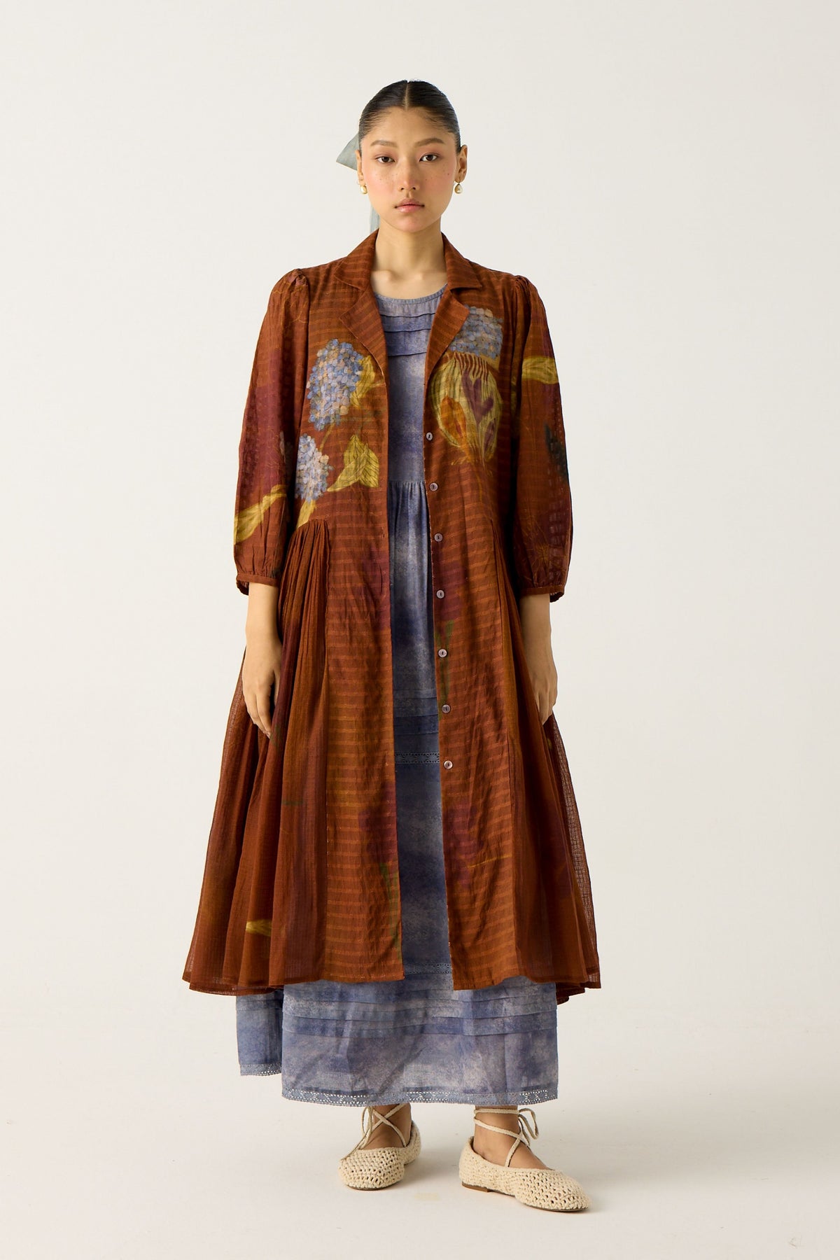 Foliage Button Down Dress