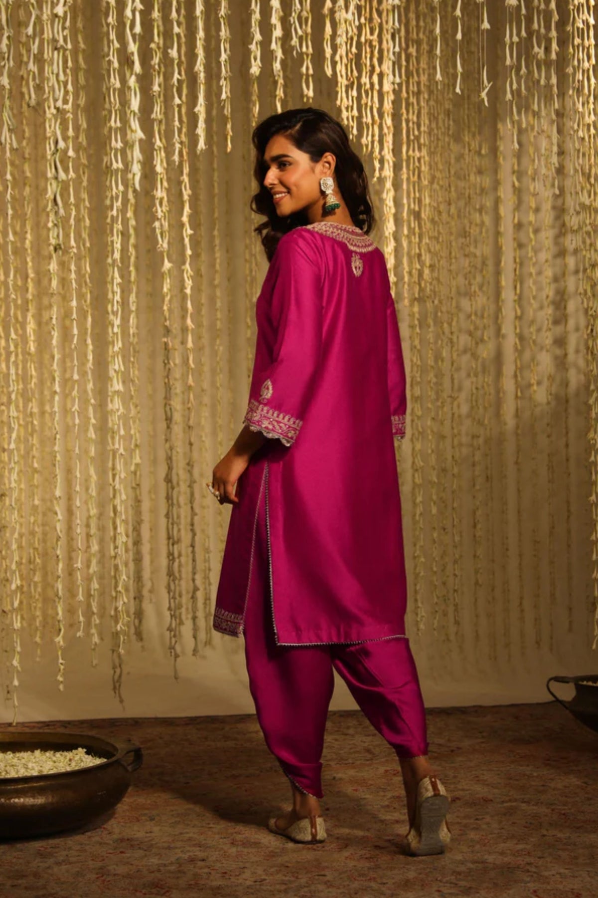 Enisa Hotpink Kurta Set