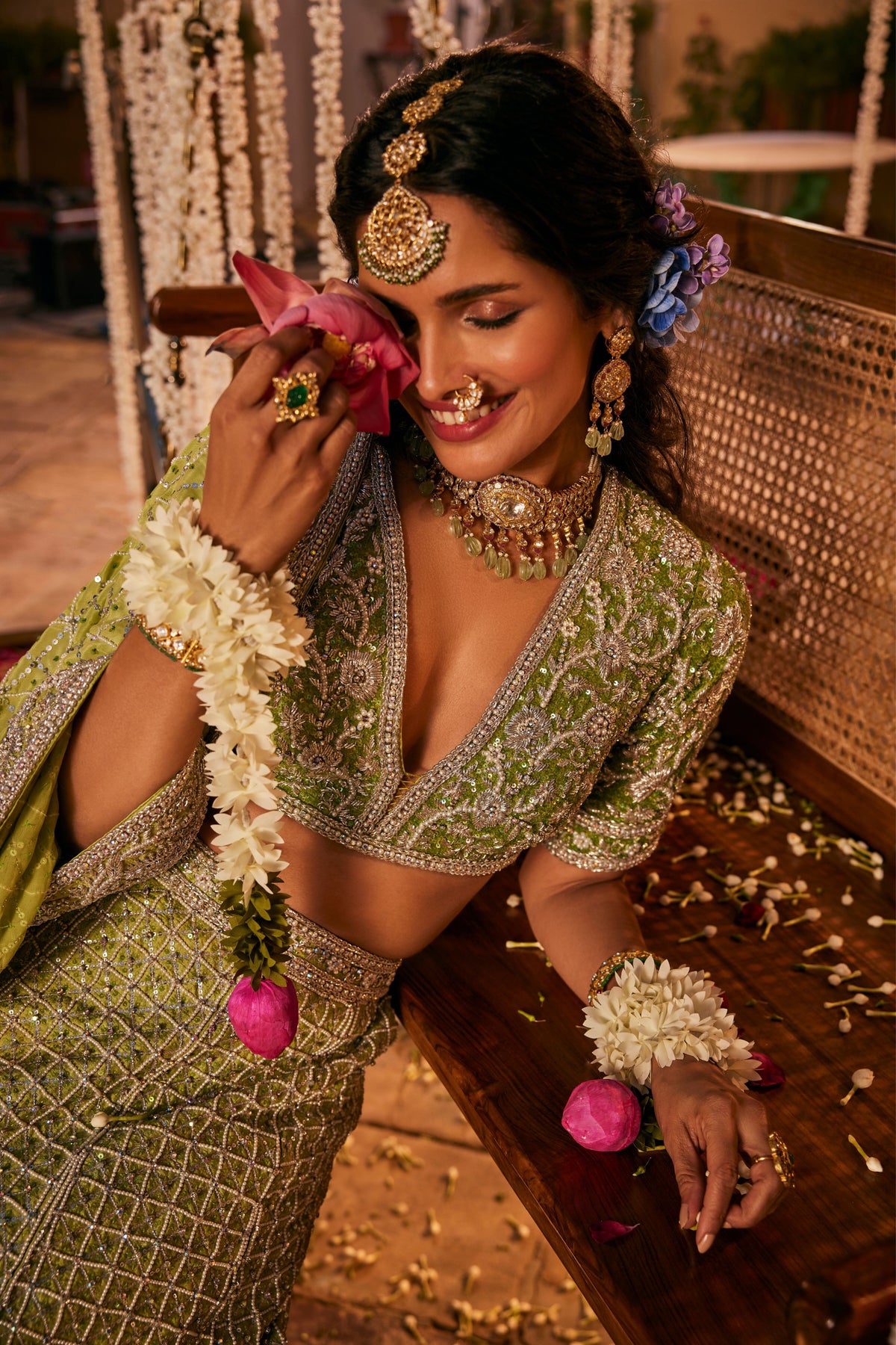 Green Dilkash Lehenga Set