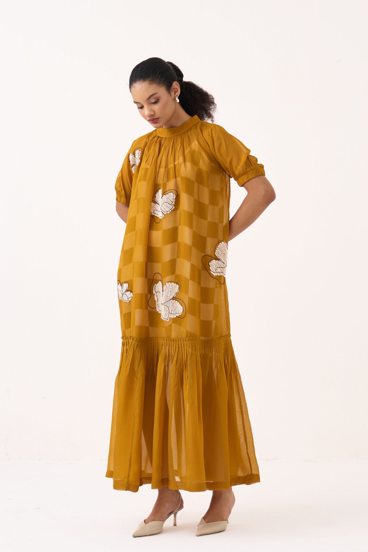 Floral Reversable Applique Dress