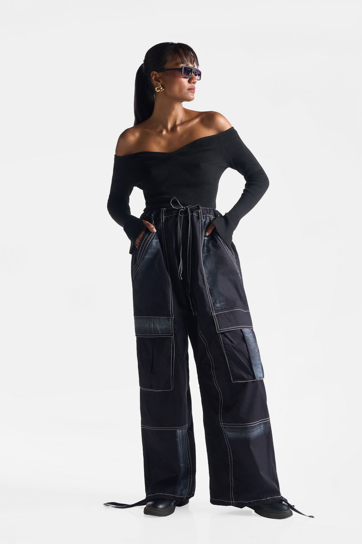 Coal Dry Brush Cargo Pants