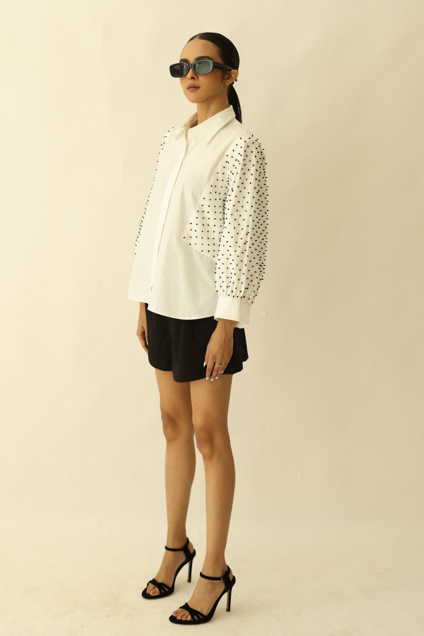 White Gilded Shirt - Studio Moda - Elahe