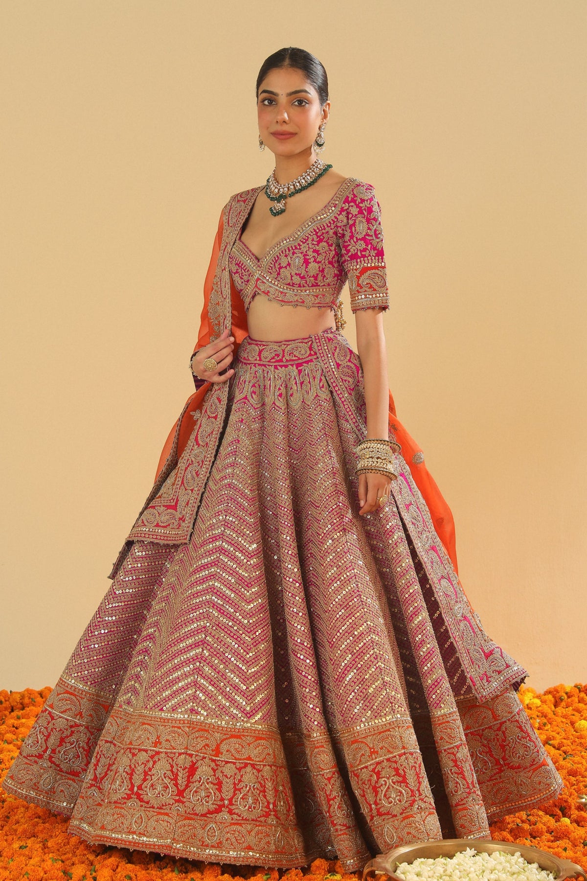 Hot Pink Lehenga Set