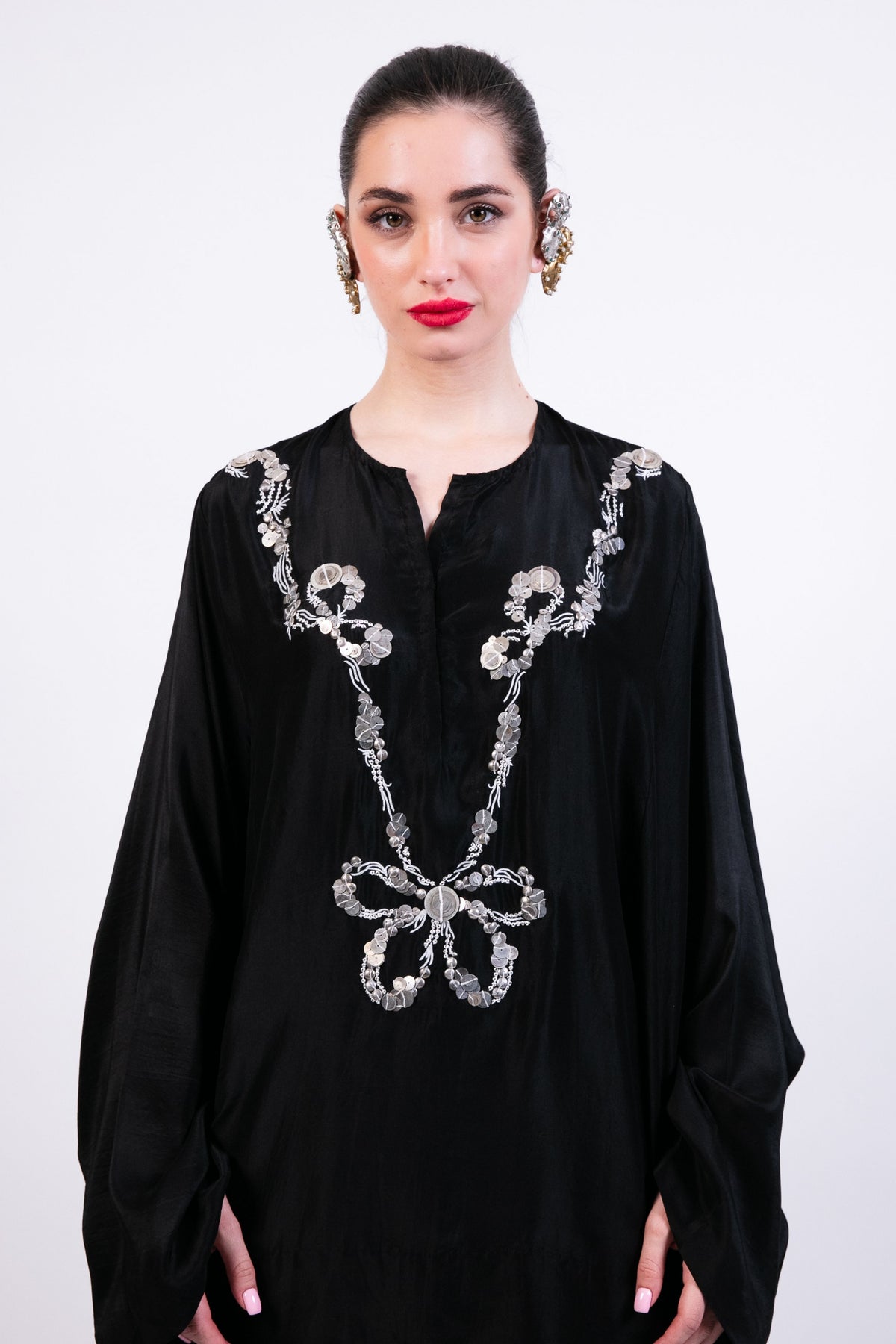 Short Boxy Black Tunic Set