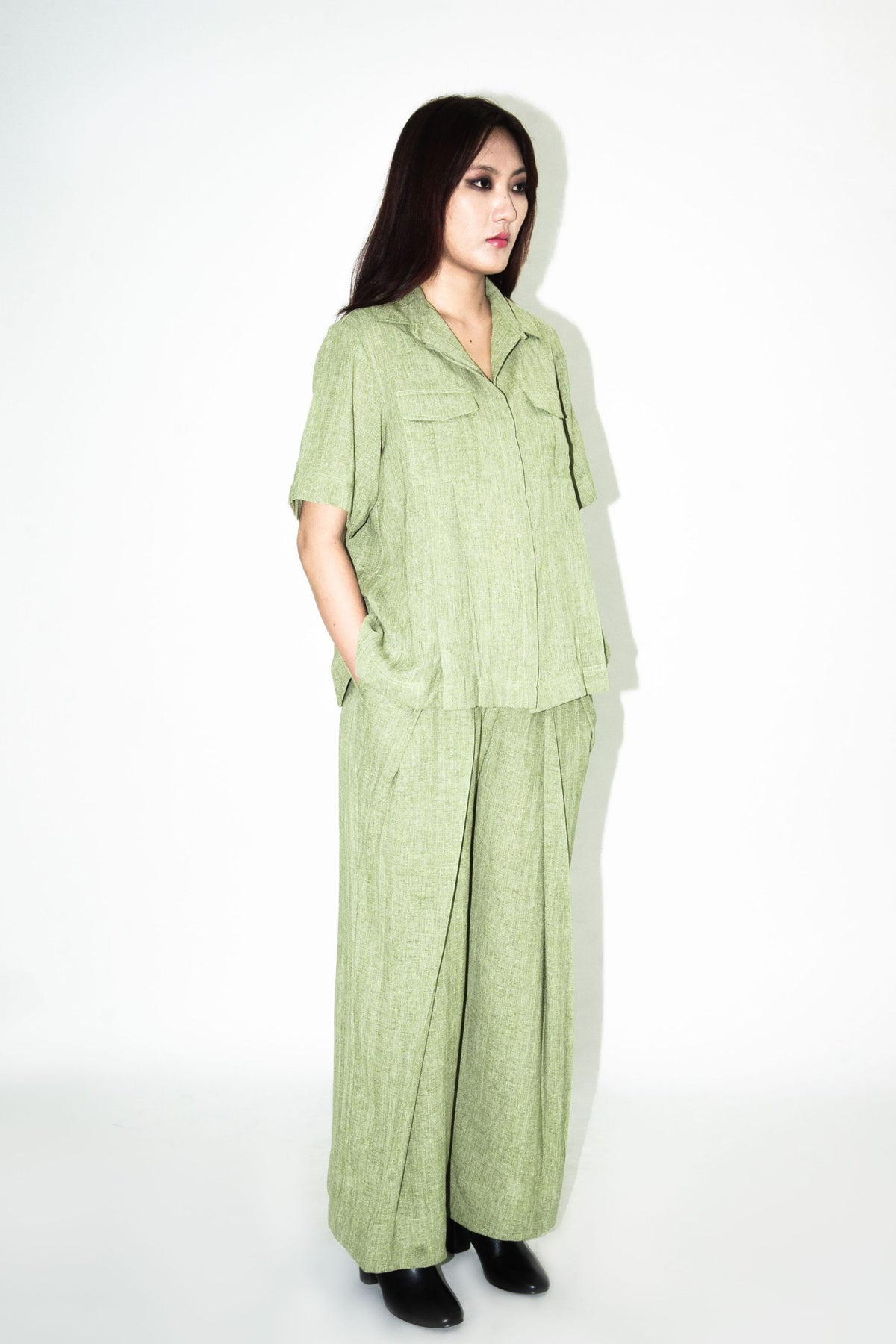 Pleated Safari Sand Top