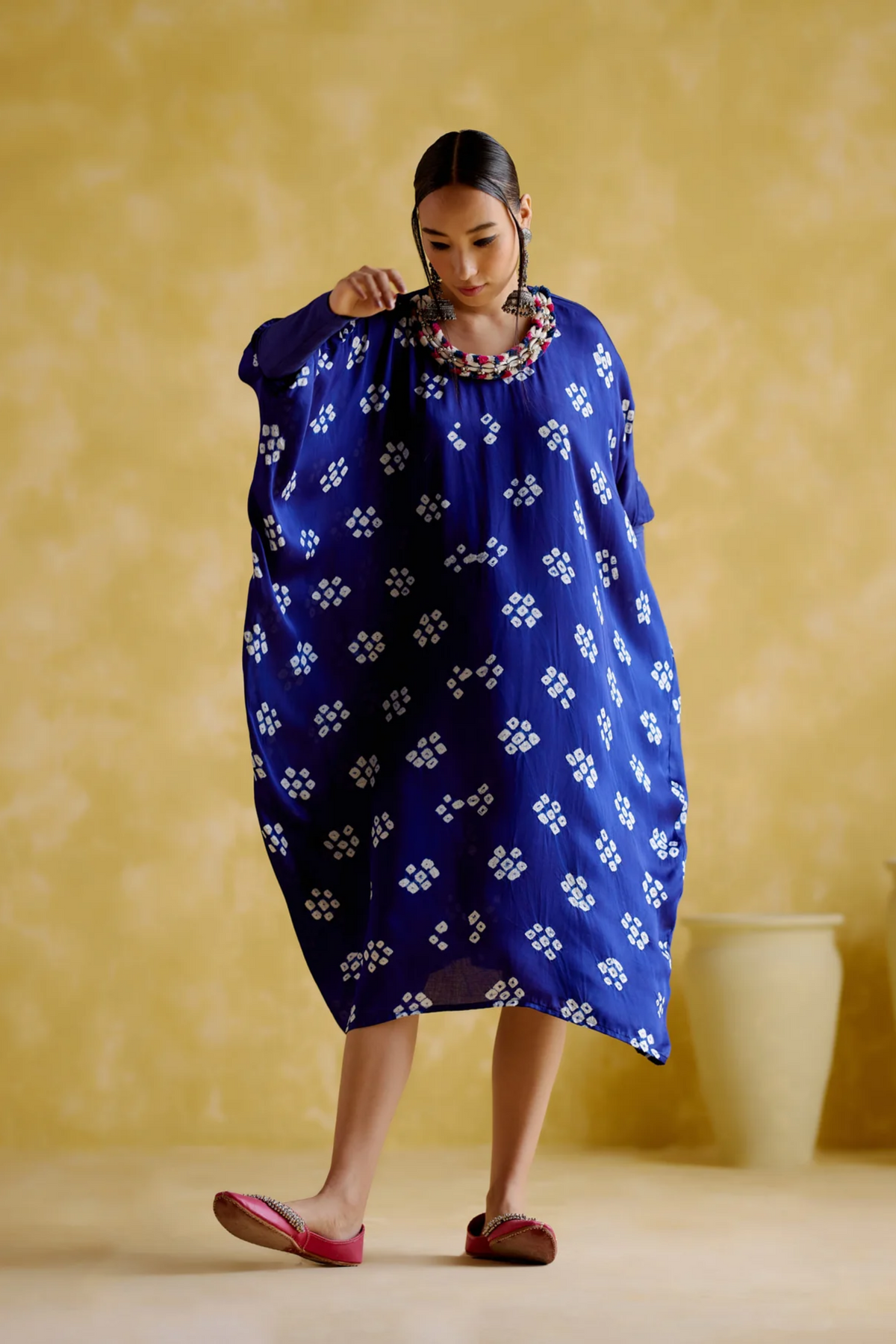 Annapoorna Blue Bandhini Kaftan