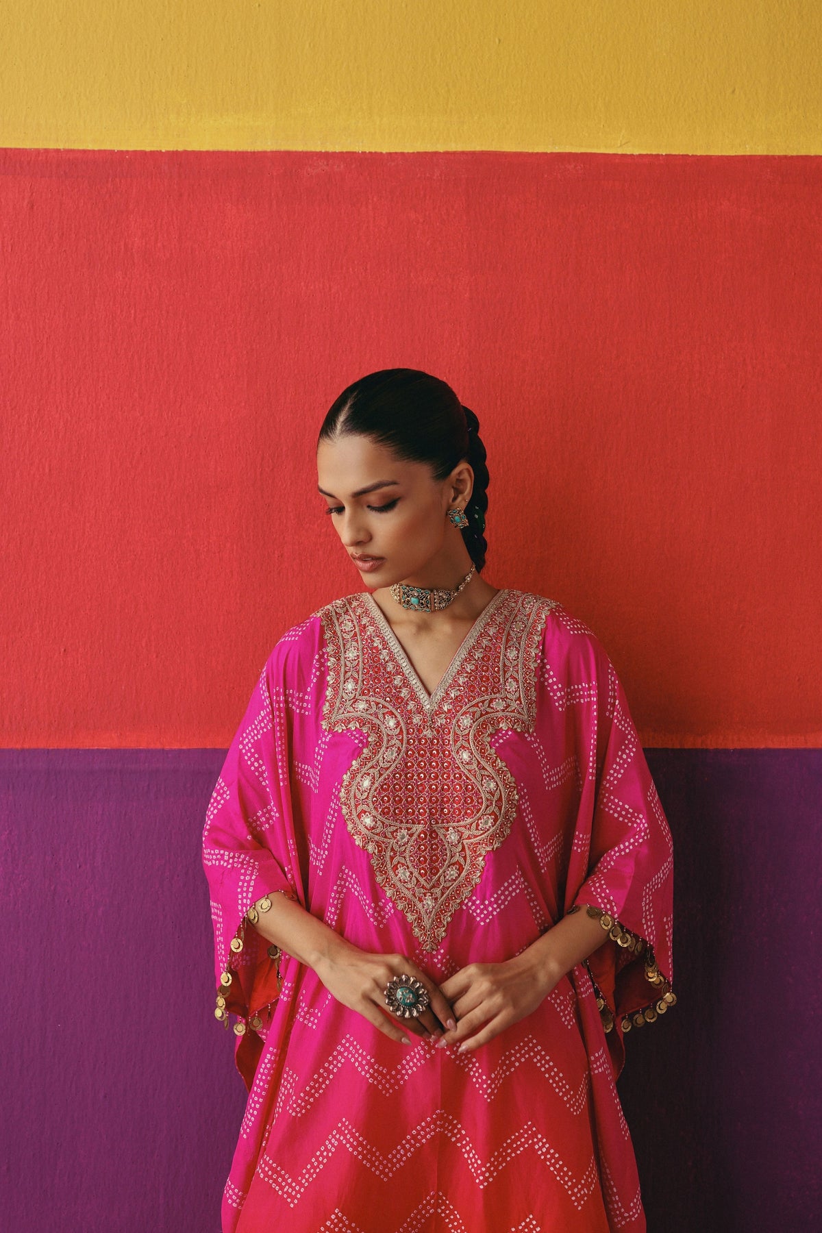 Zigzag Kaftan Sharara Set