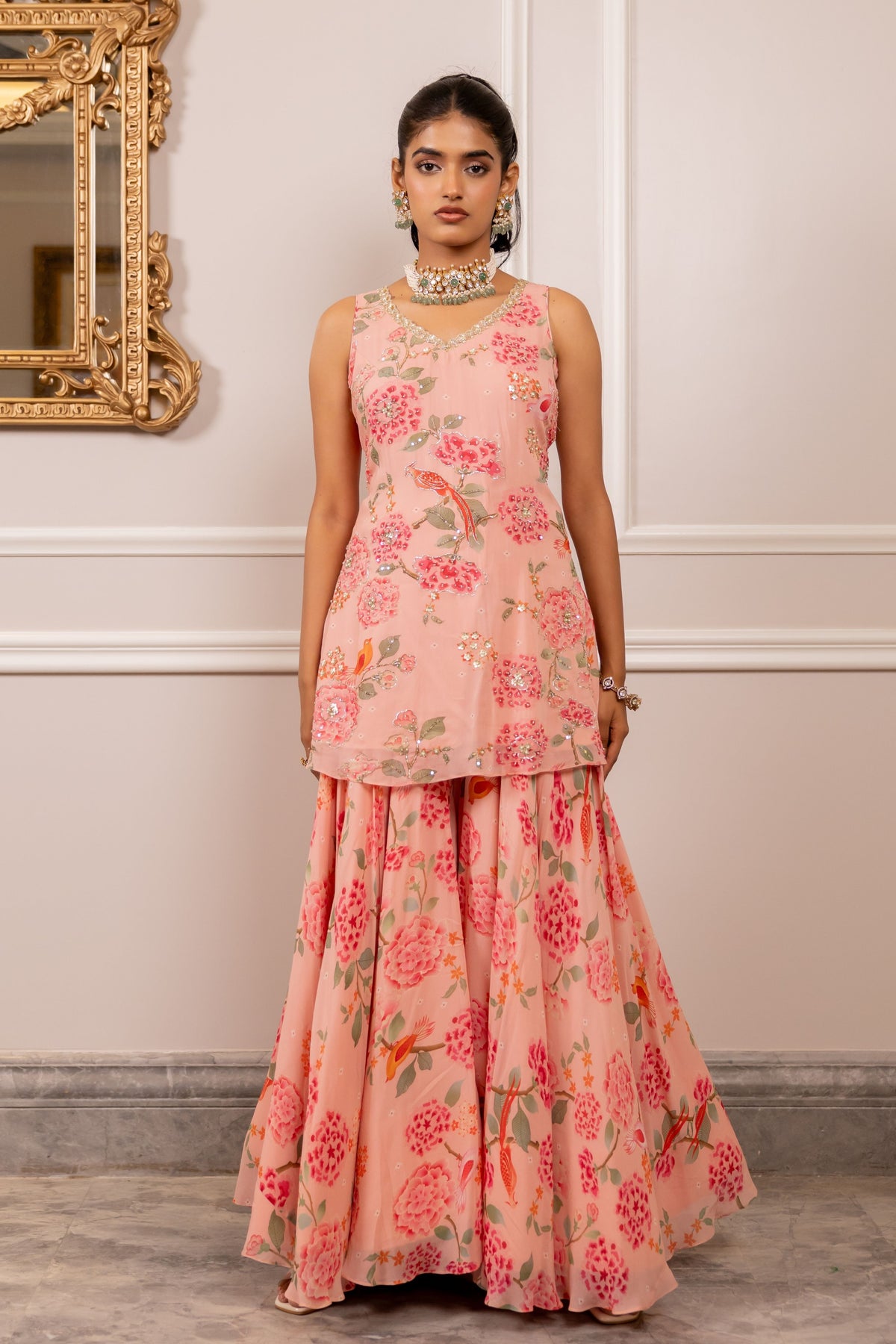 Missy Pink Sharara Set