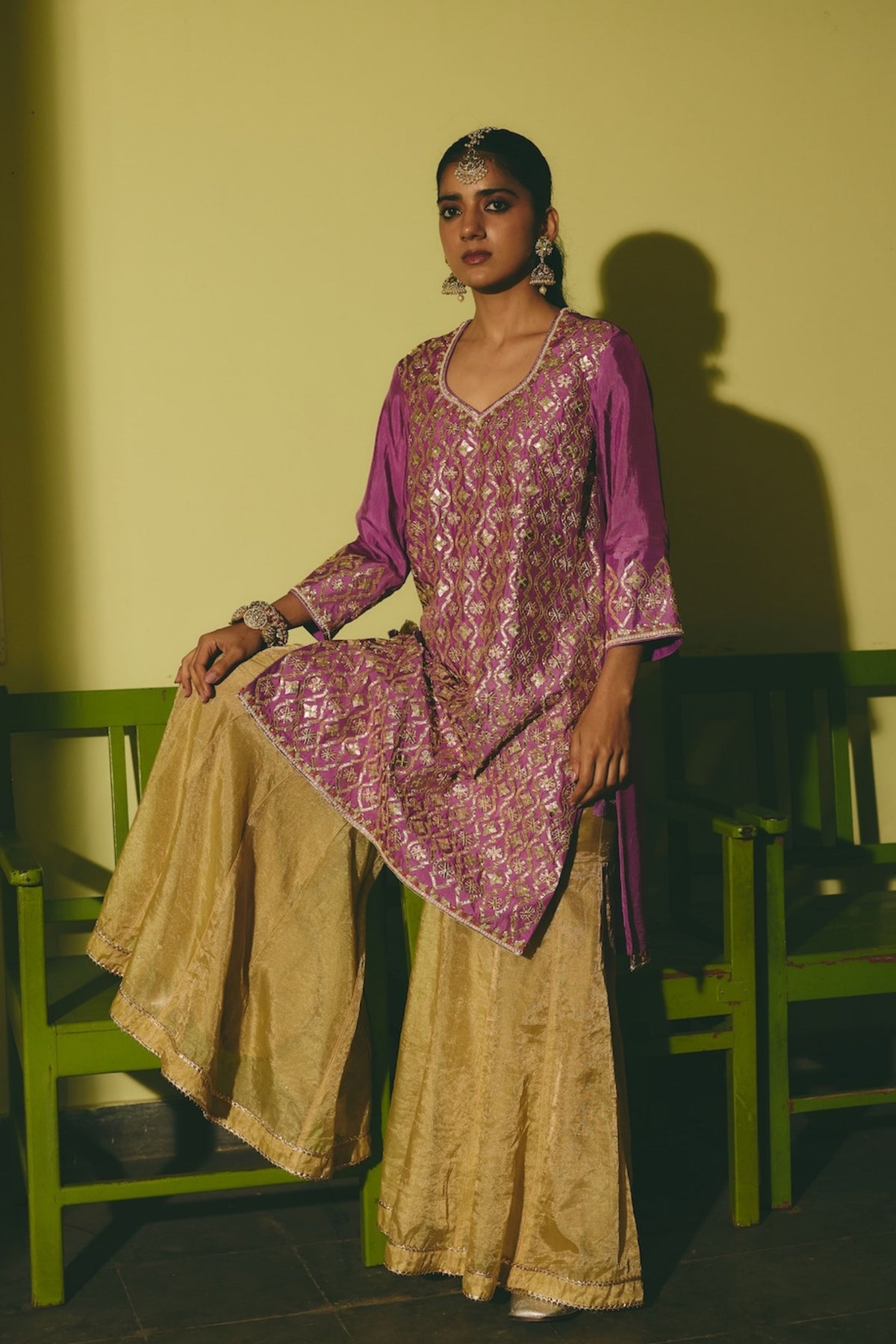Zehan Aabha Kurta and Sharara