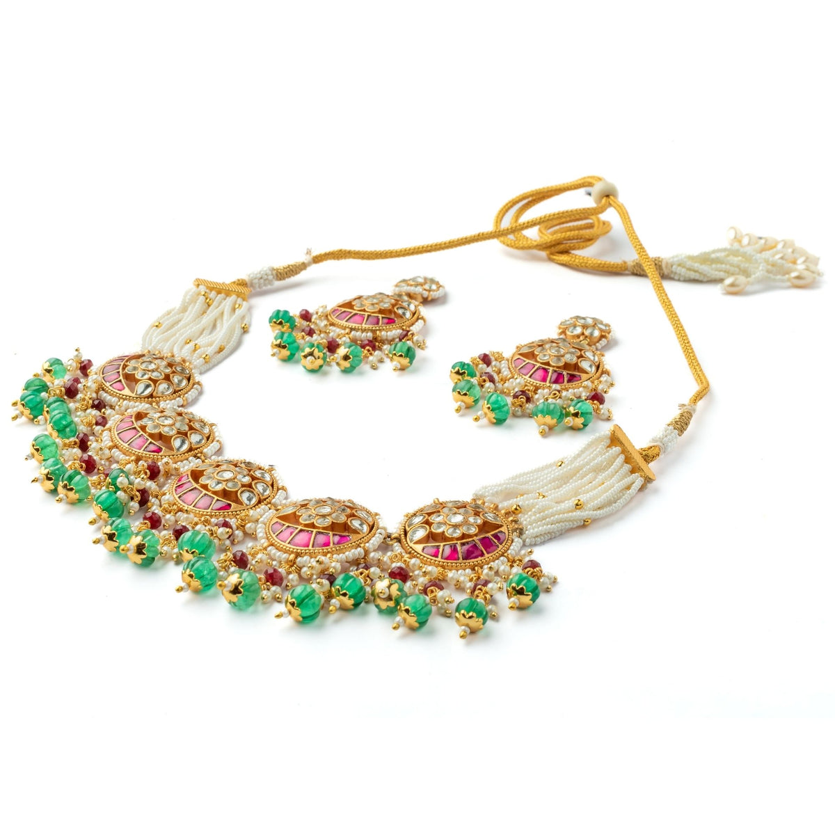 Multi-color Kundan Polki Set