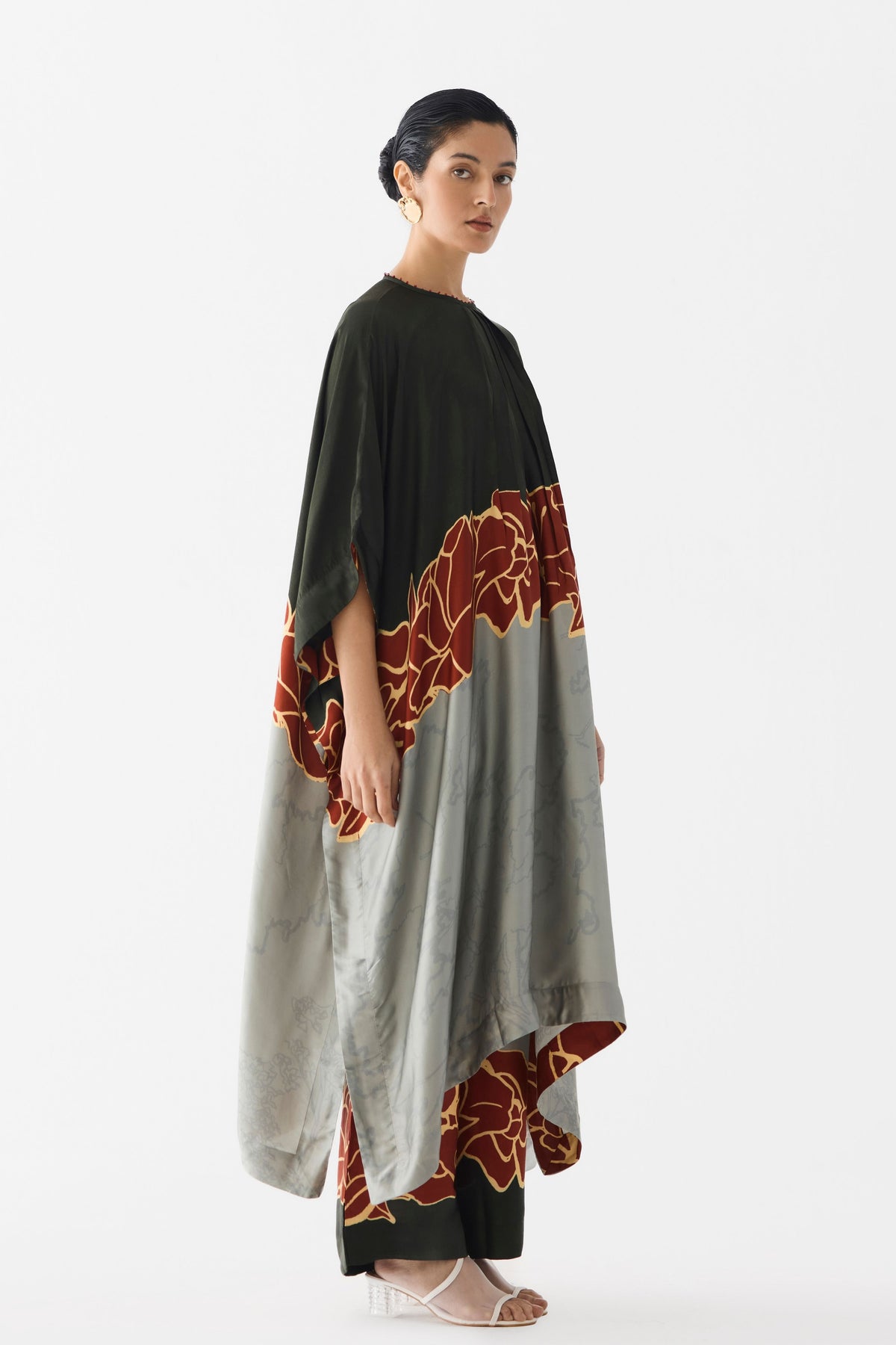 Red Alba Kimono Kurta and Pants