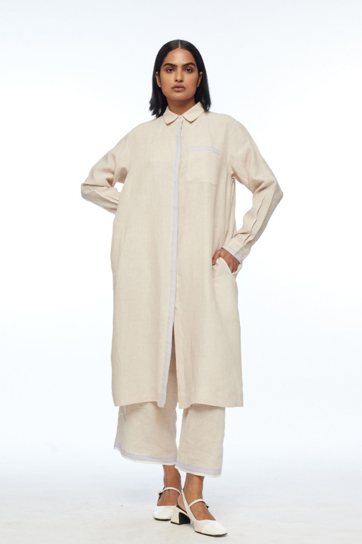 Polyantha Front Open Tunic
