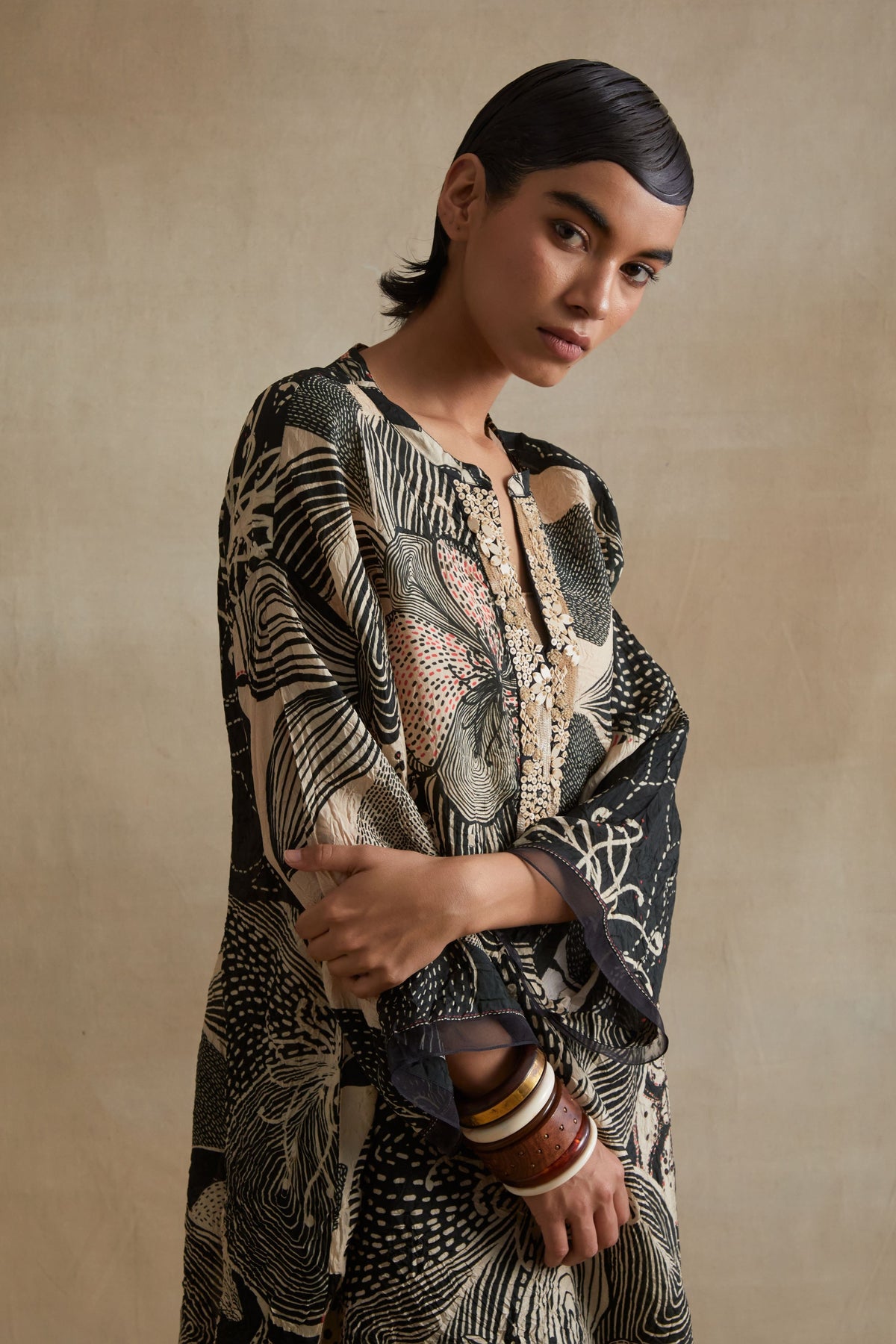 Clay Intricate Embroidered Kurta Set