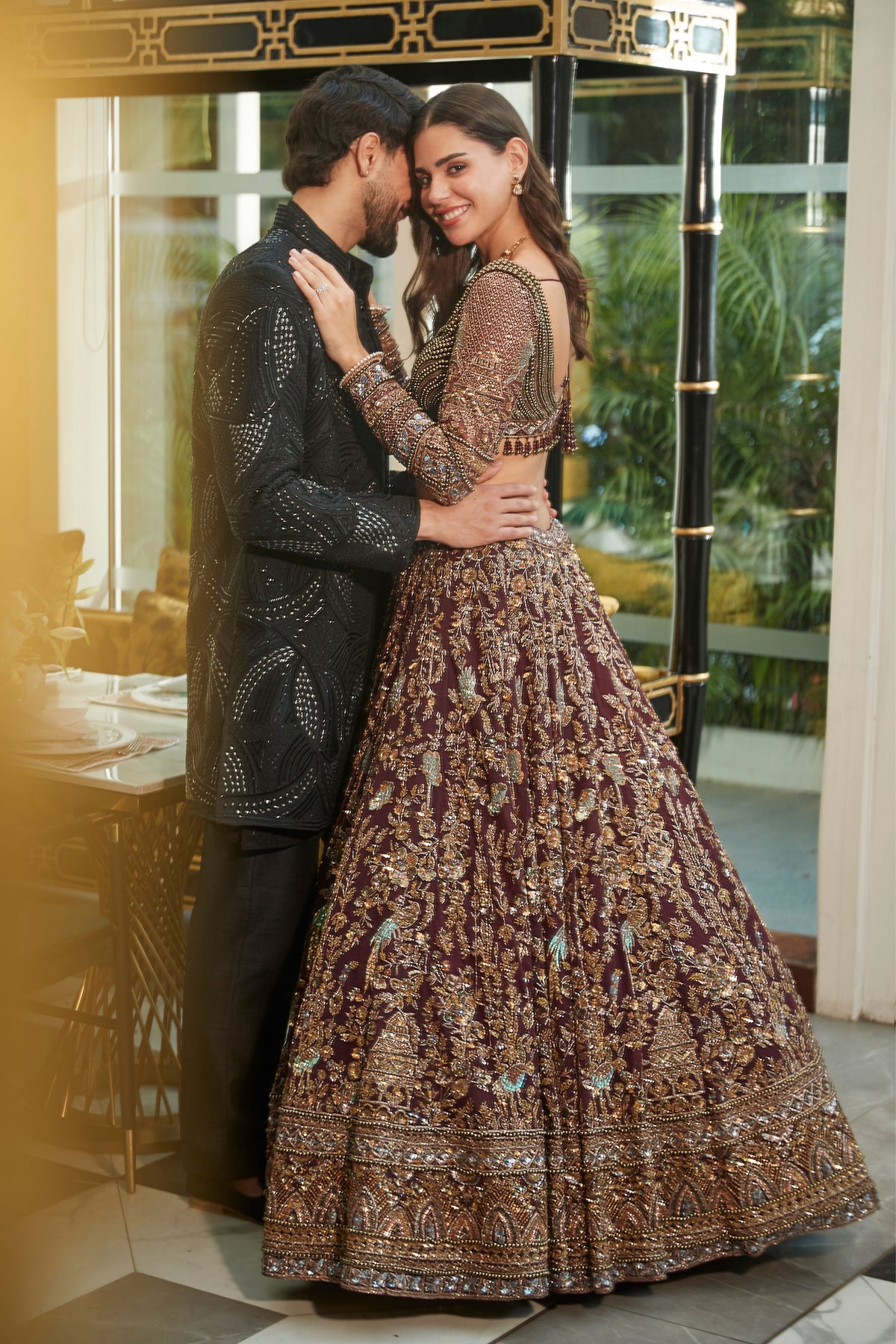 Shahira Plum Lehenga Set