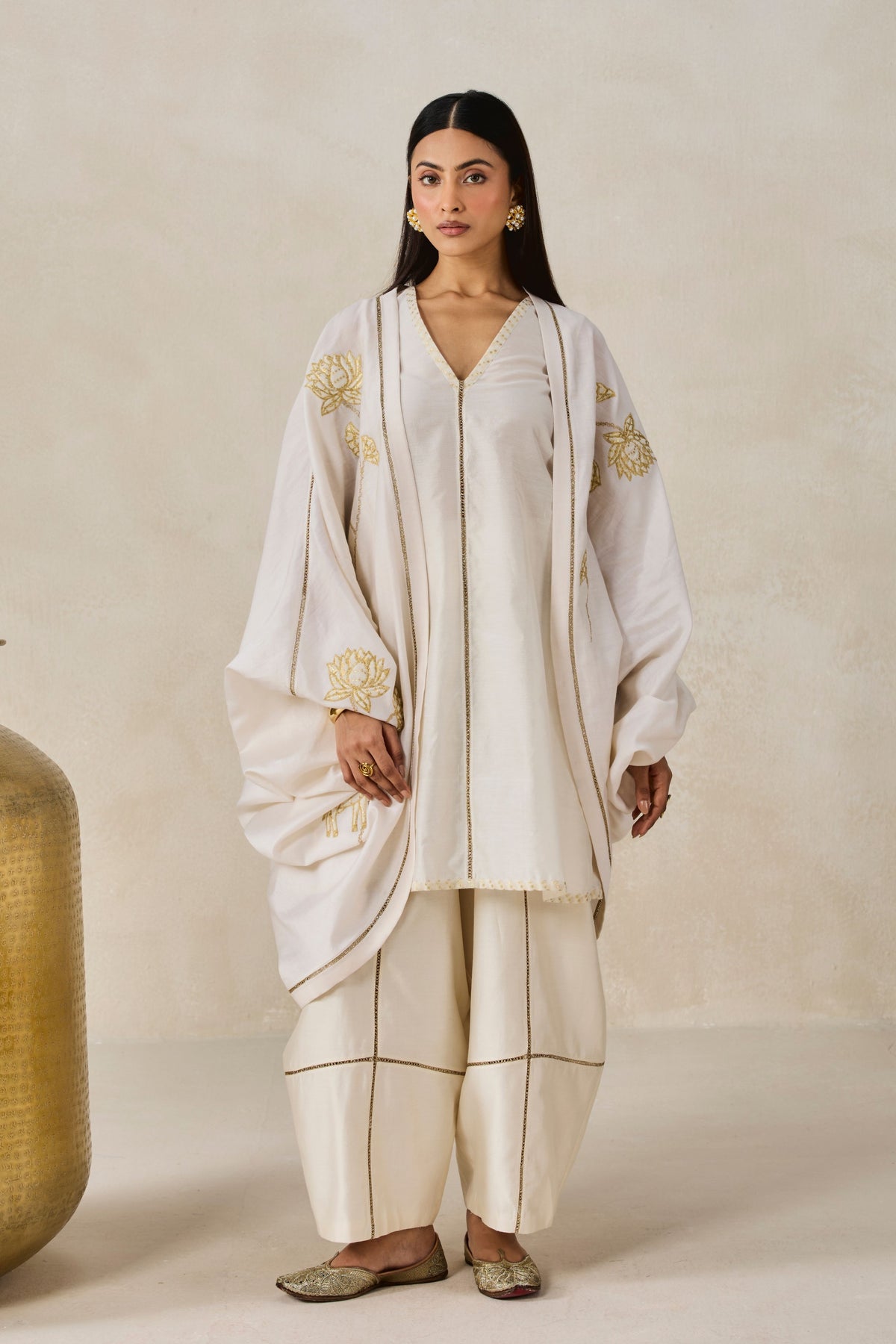 Ivory Jacket Kurta Set
