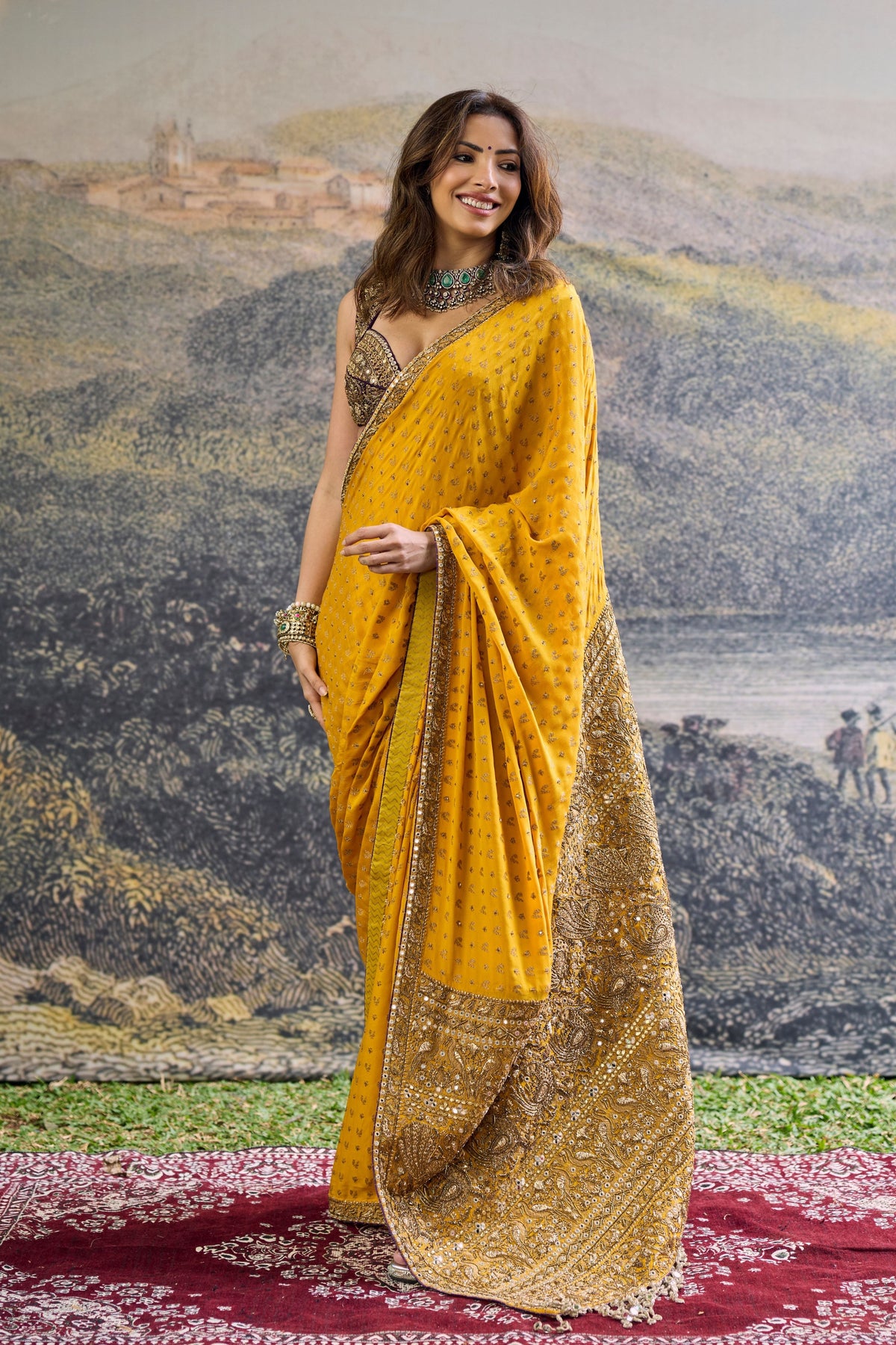 Pehr Crepe Saree Set