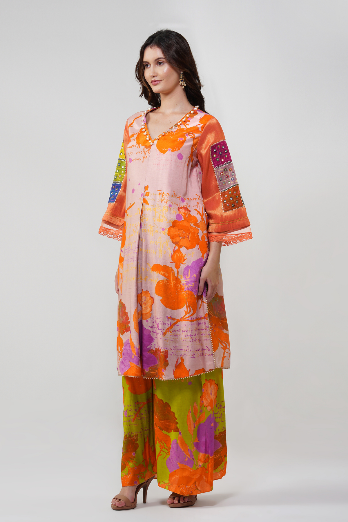 Banjara Bloom Box-pleated Kurta Set