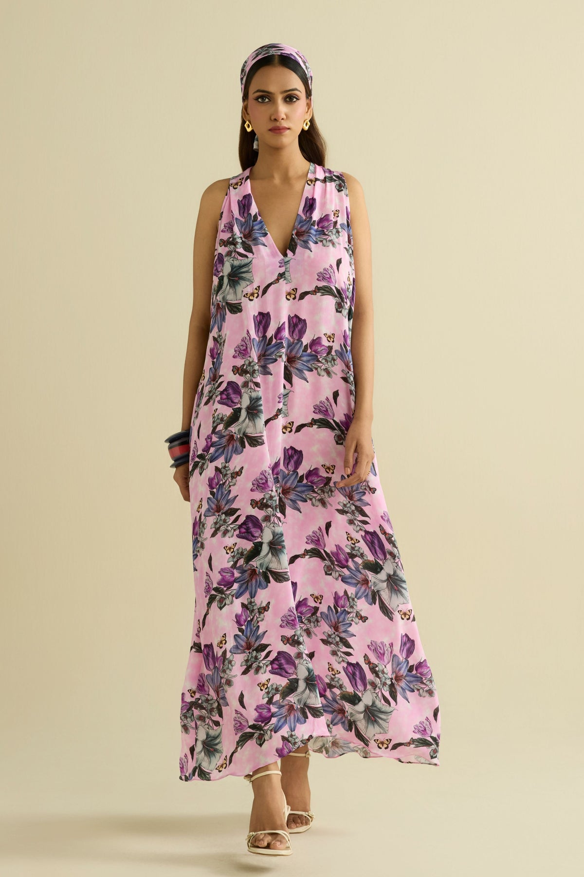 Pink Embroidered Dress