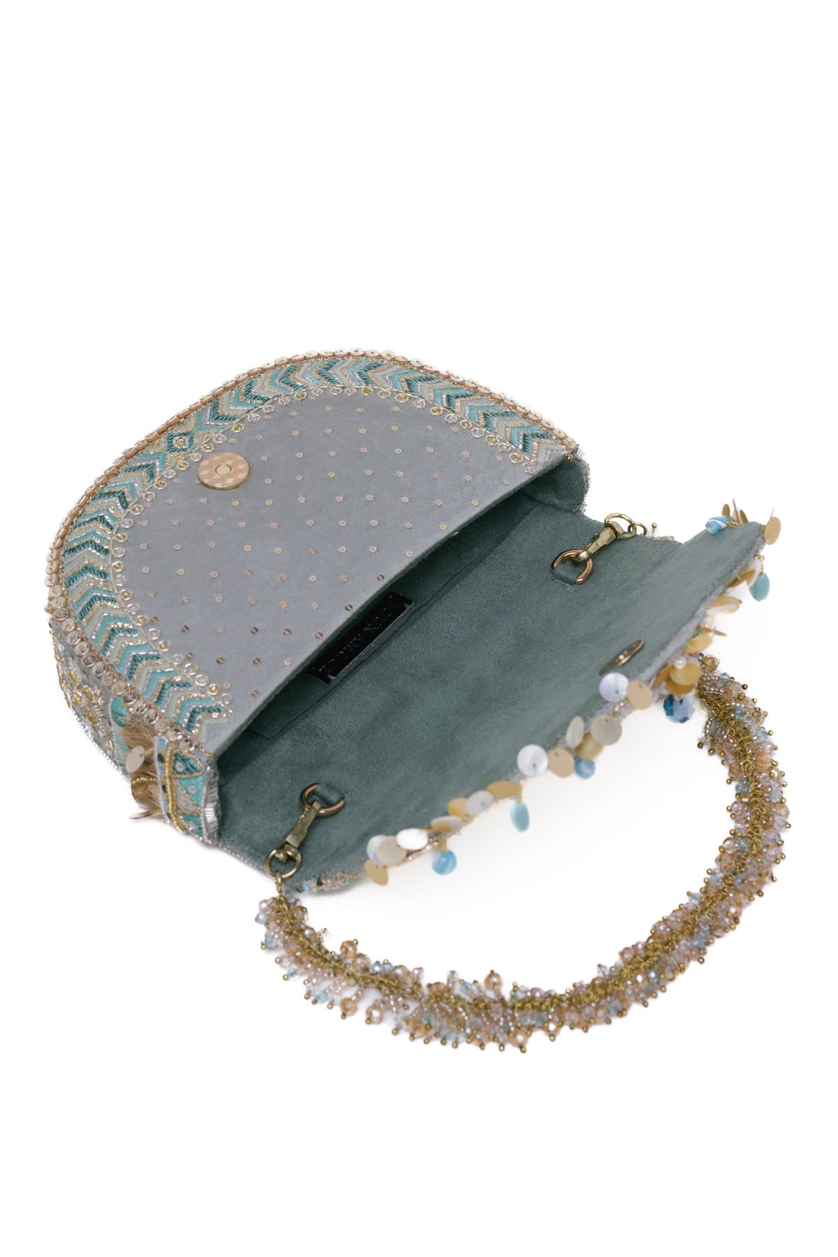 Jade Green Rangrez Flapover Clutch