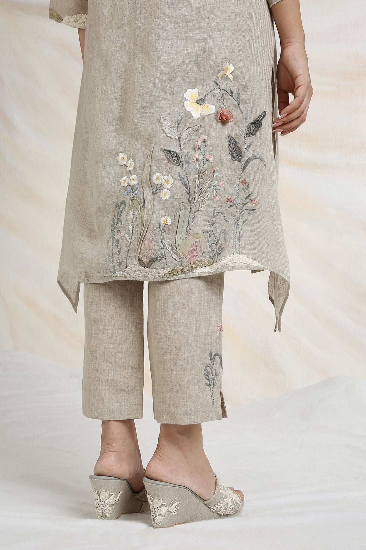 Natural Prairie Kurta And Pants