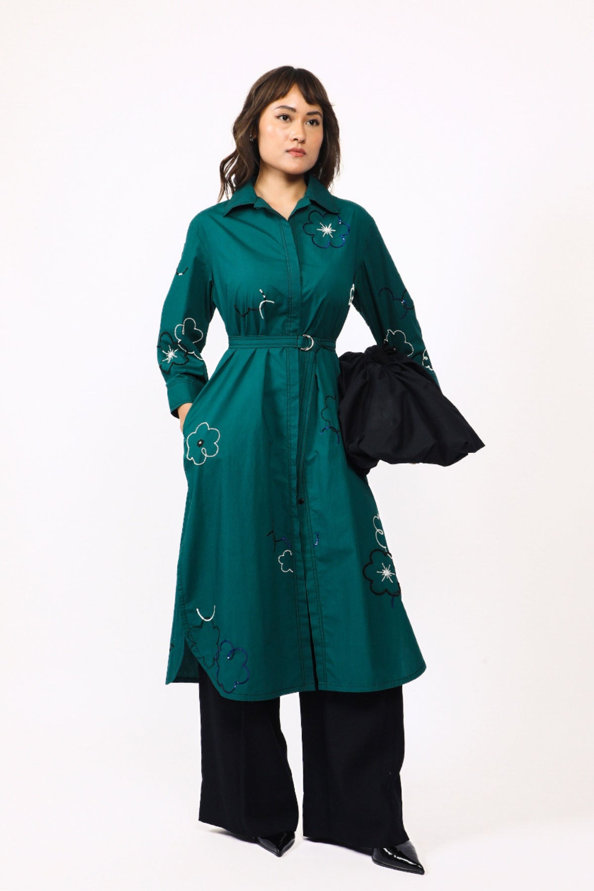 Ditsy Embroidered Fence Shirt