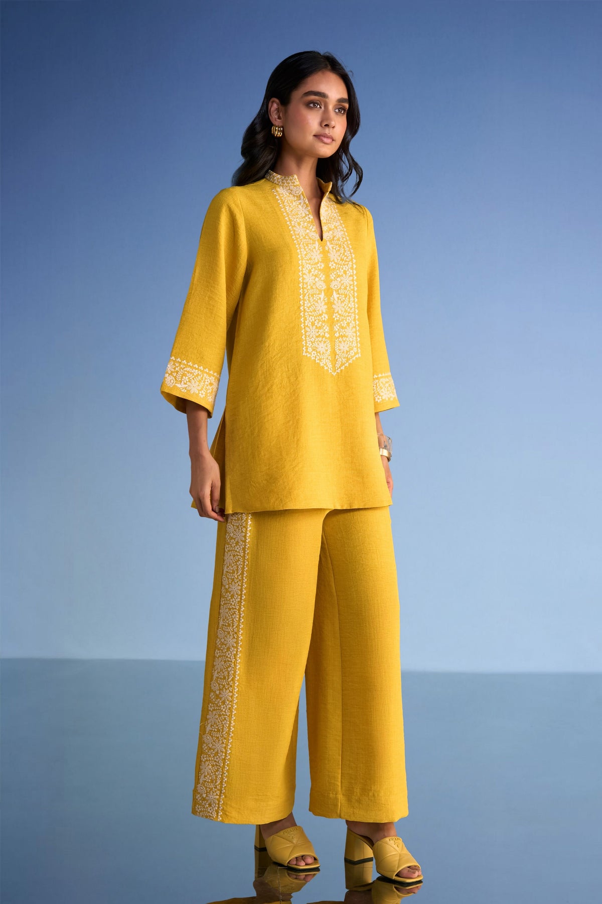 Embroidered Longline Top