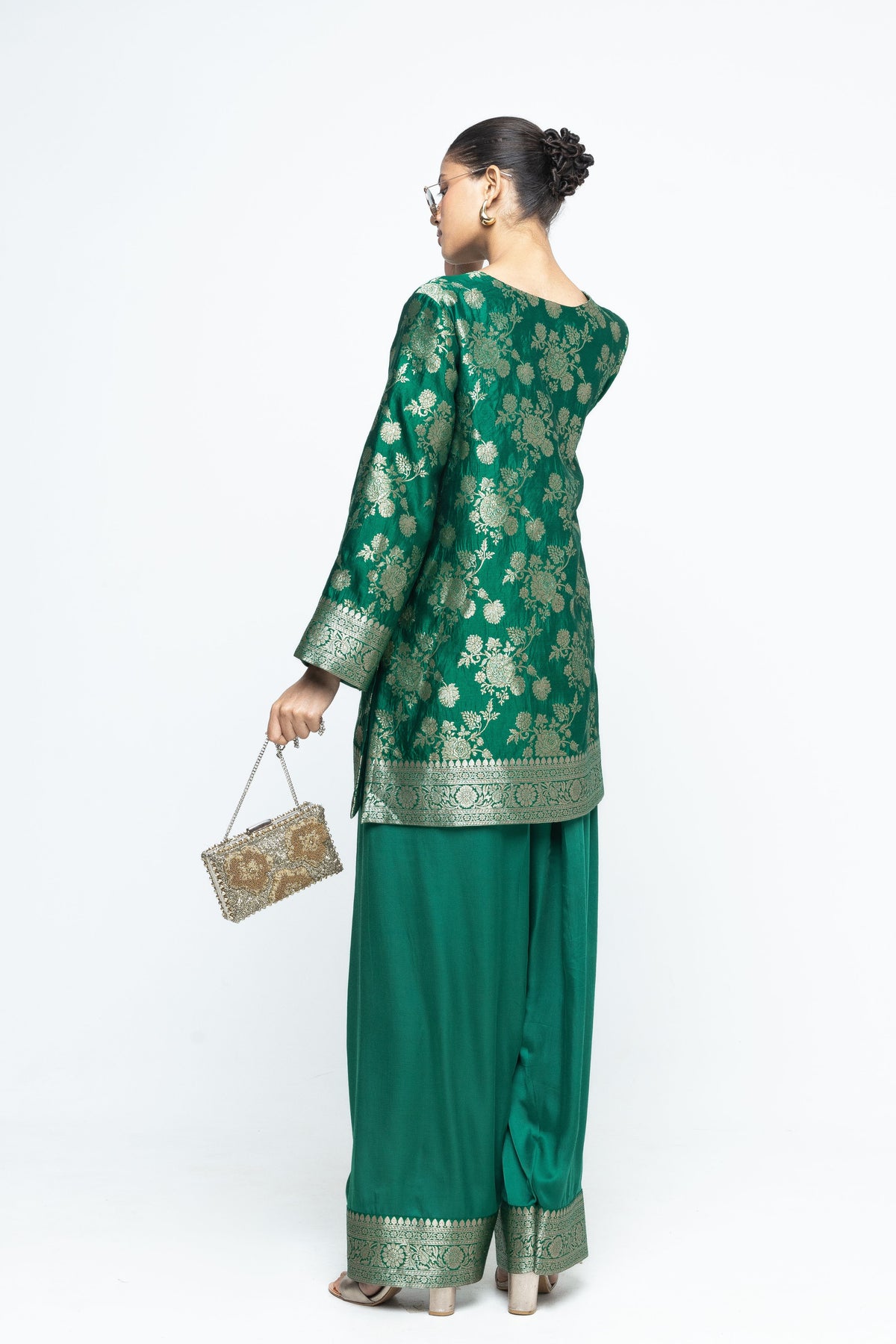Gul Floral Green Tunic Set