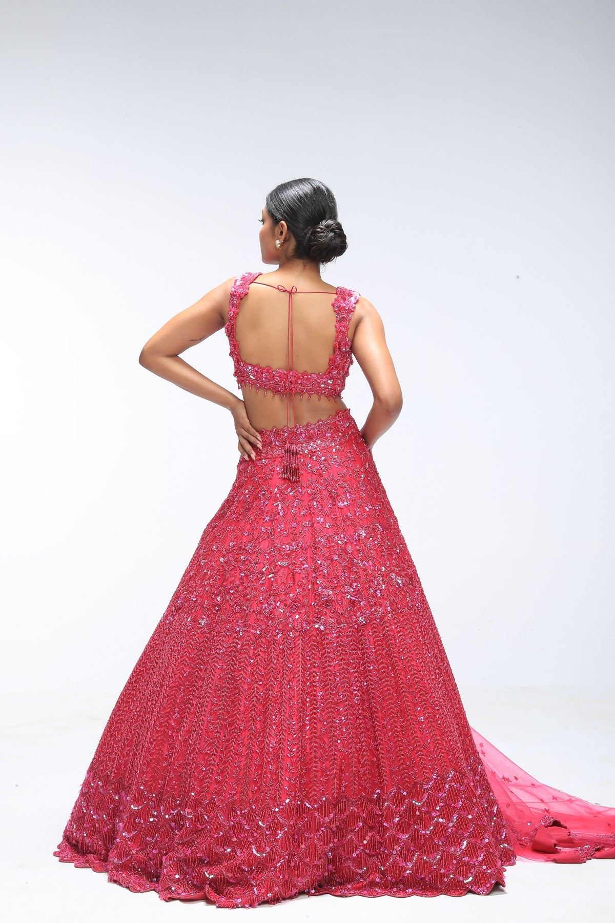 Pink Ember Lagoon Lehenga