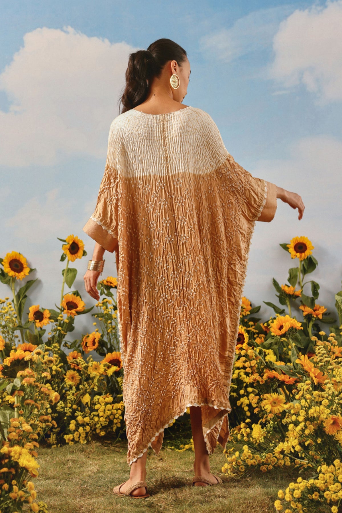 Golden Bandhani Dress