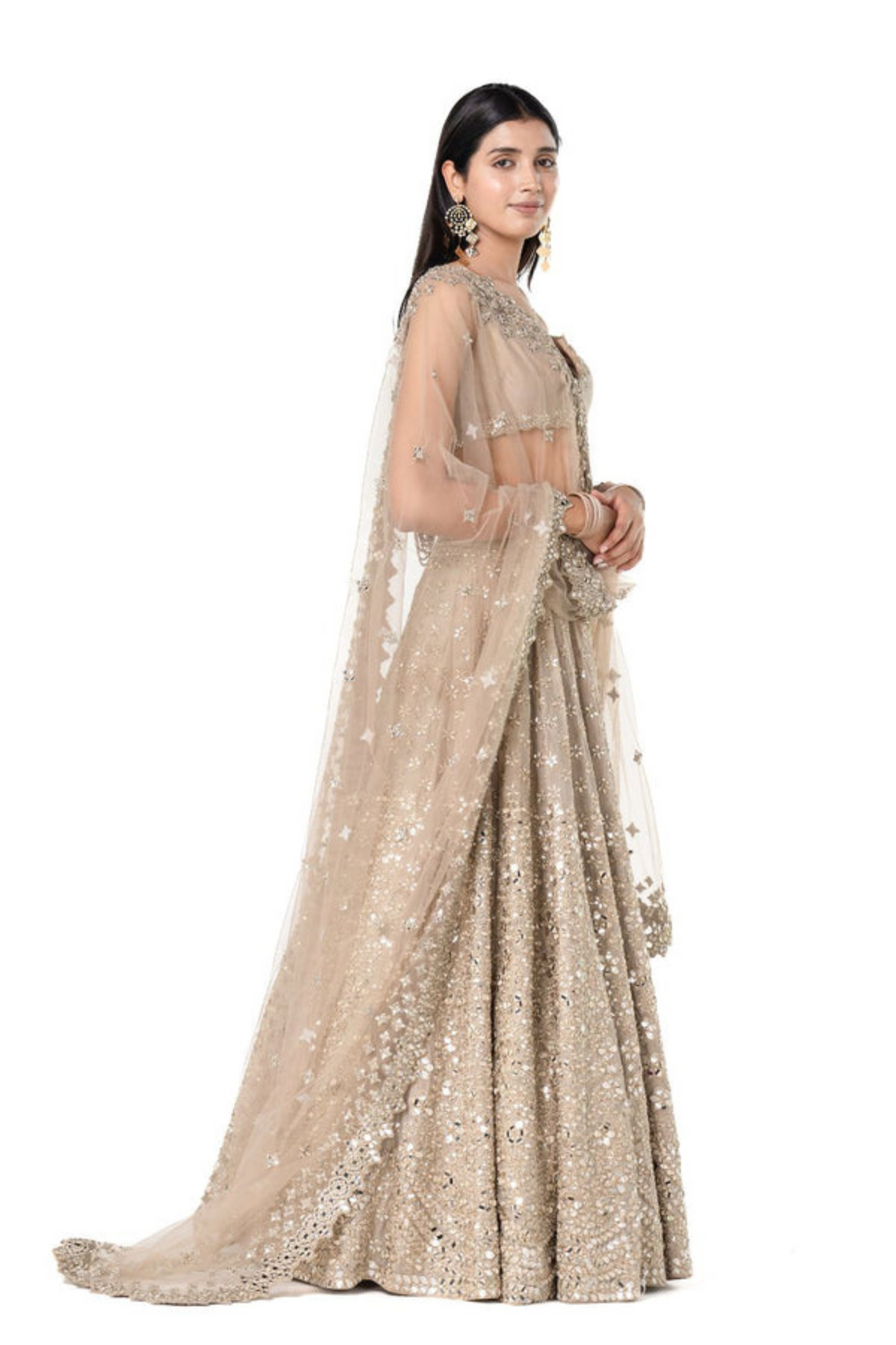 Mirror Embellished Lehenag Set