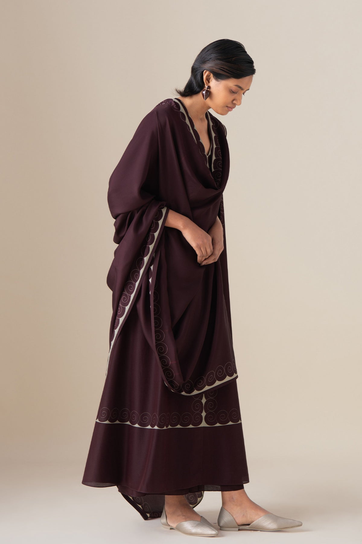Meher Burgundy Kurta Set