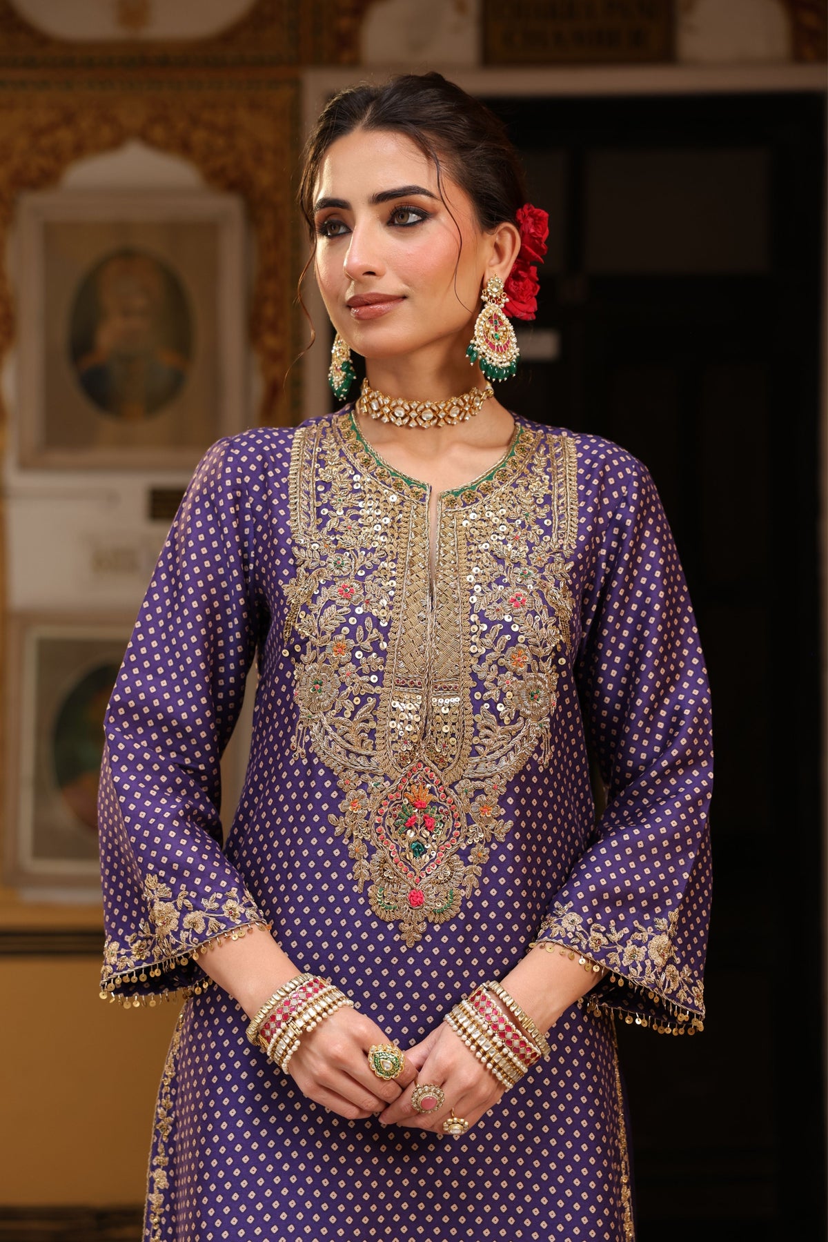 Ahista Purple Kurta Set