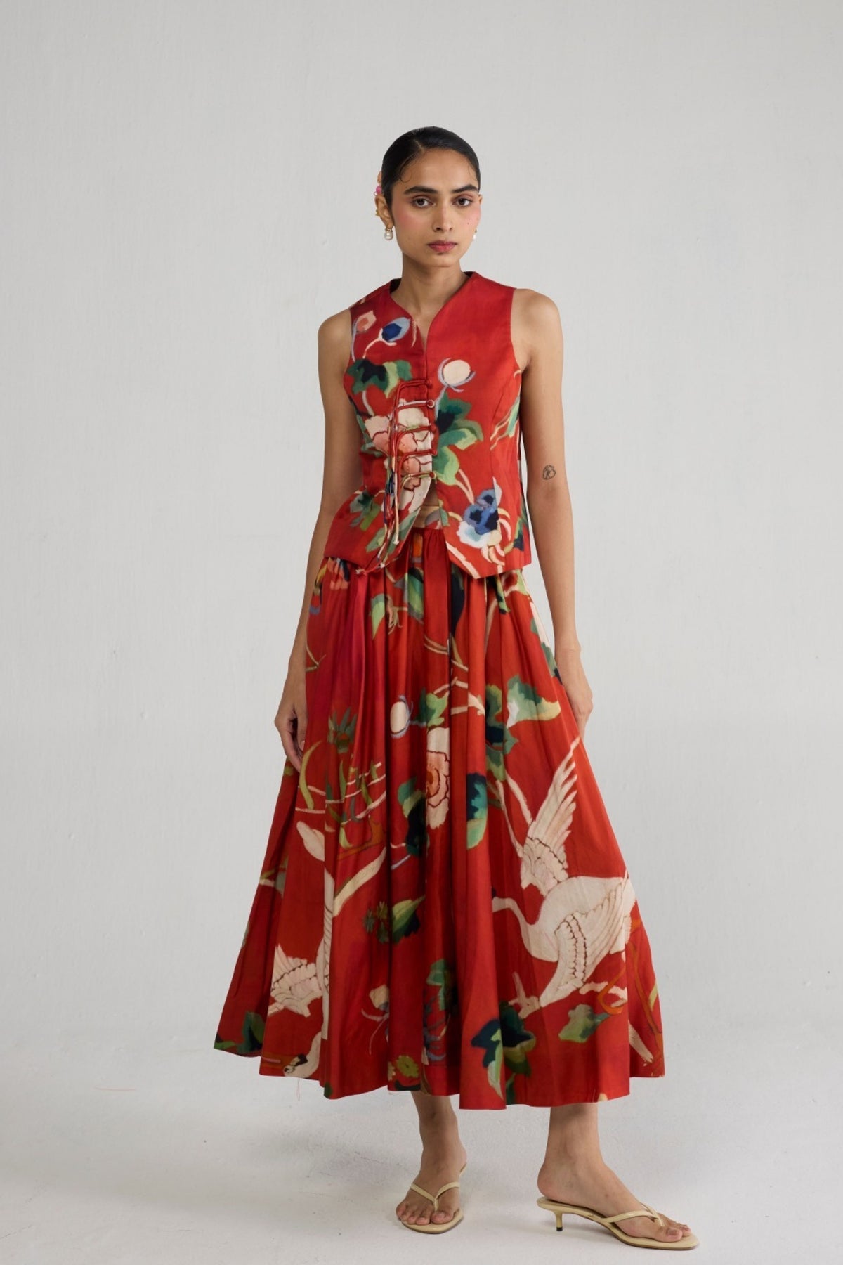 Bara Waistcoat And Skirt Set