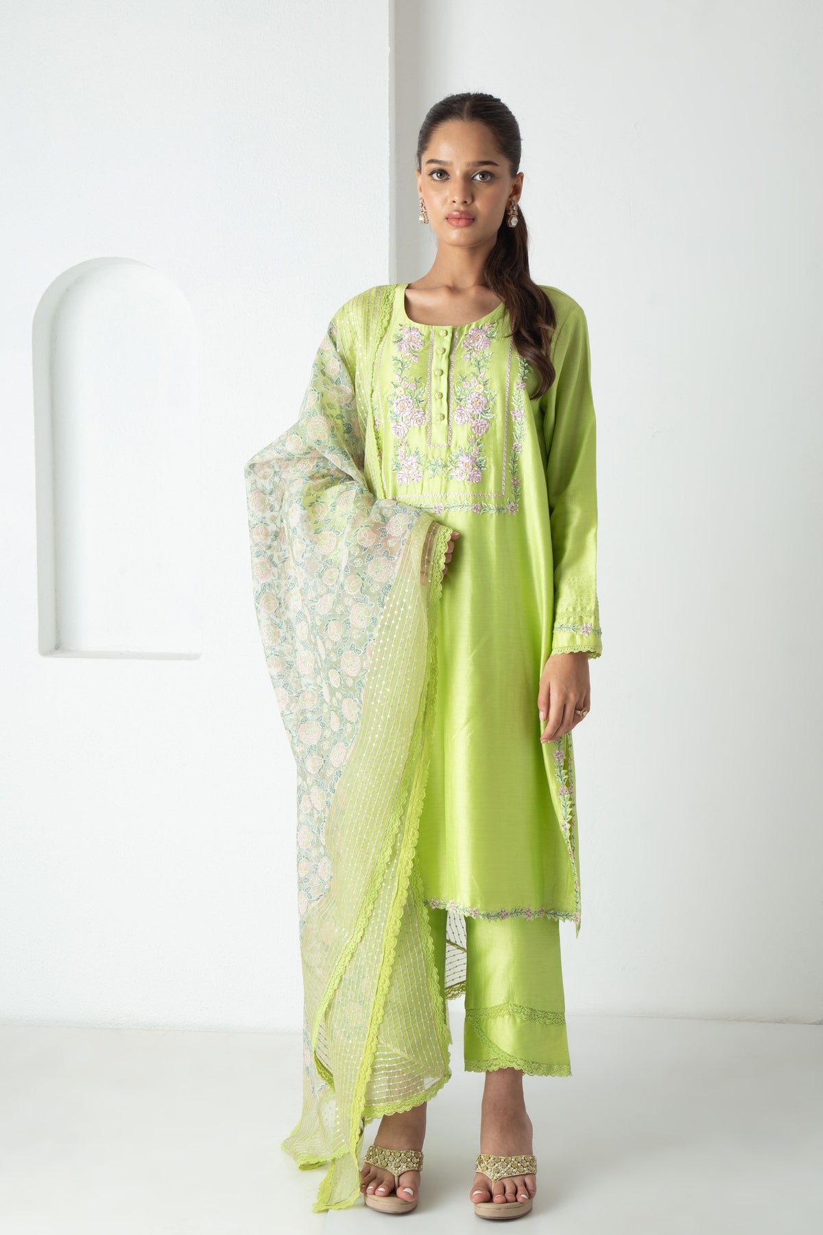 Green Liya Kurta Set