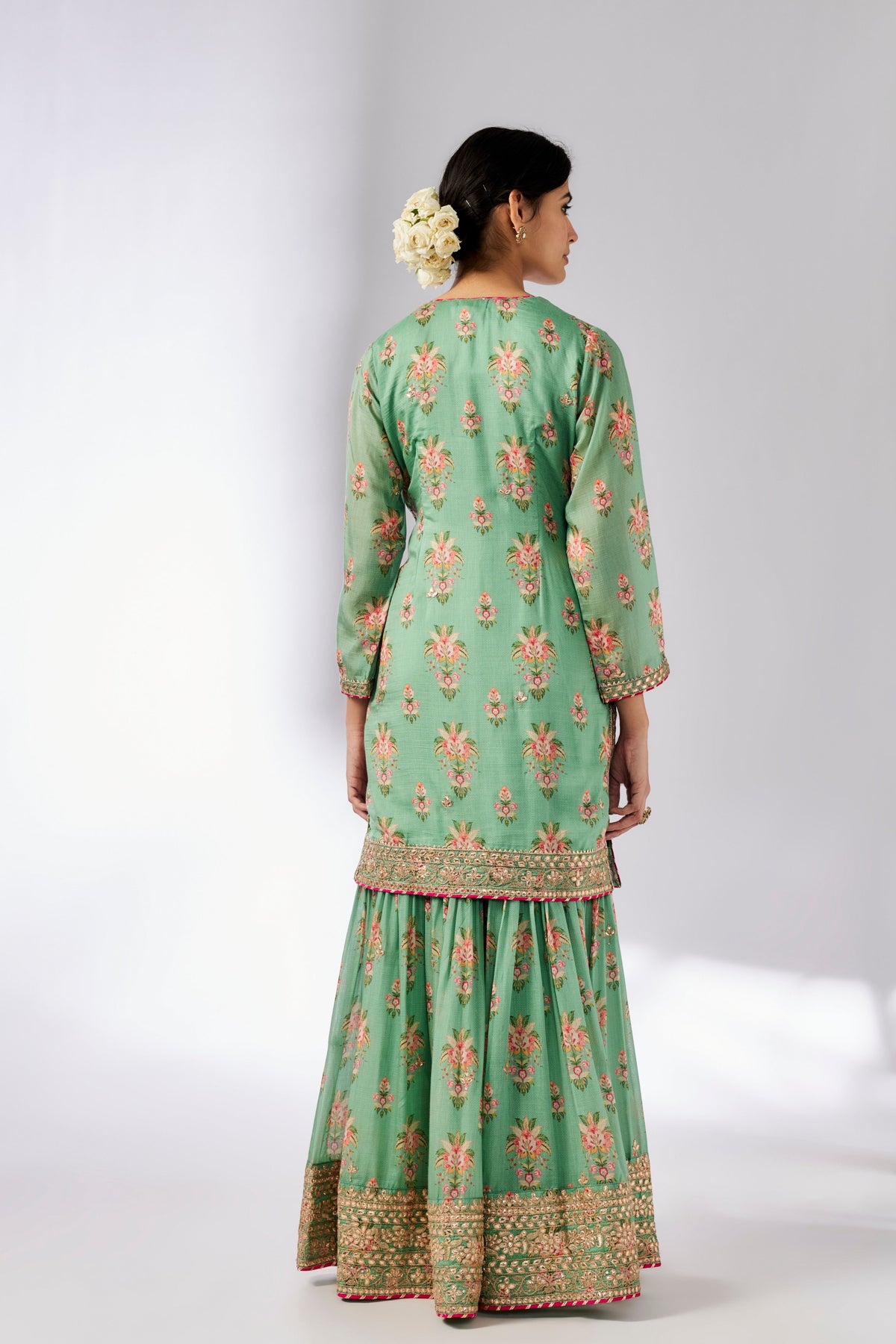 Mint Sadhna Sharara Set