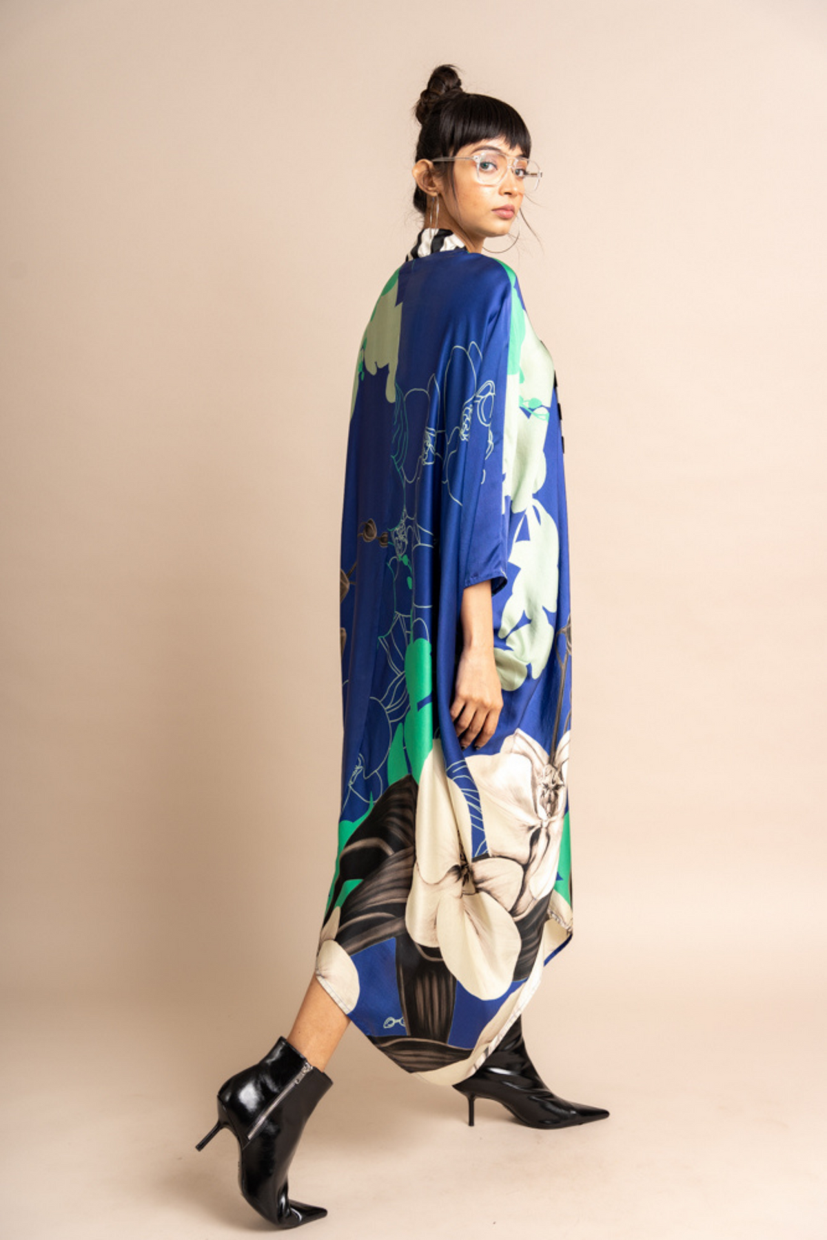 Cobalt Print  Kaftan Kurta