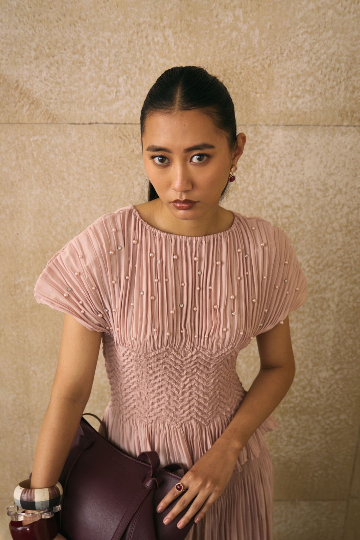 Pink Weava Co-ord Set