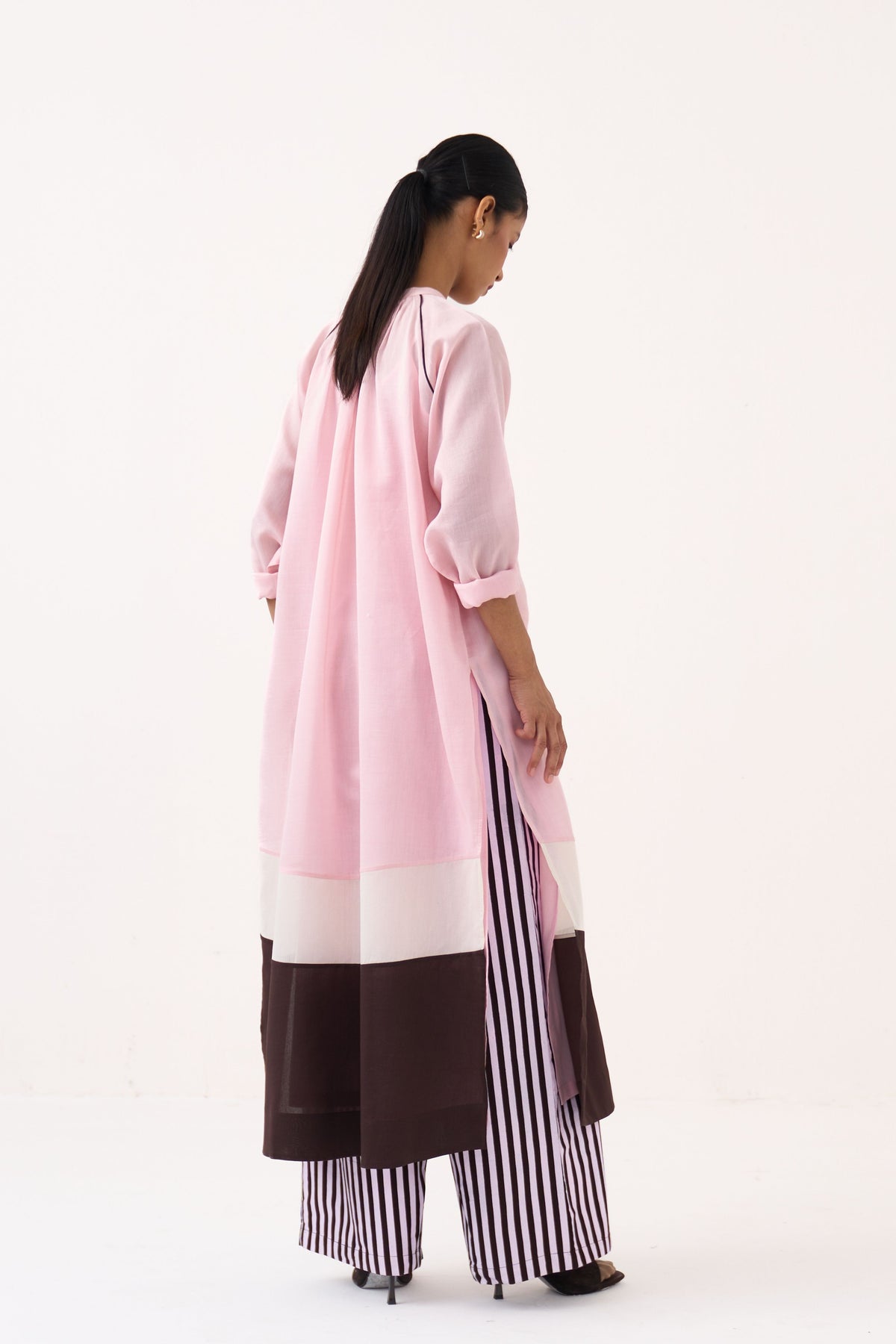 Panel Gather Neck Tunic Set