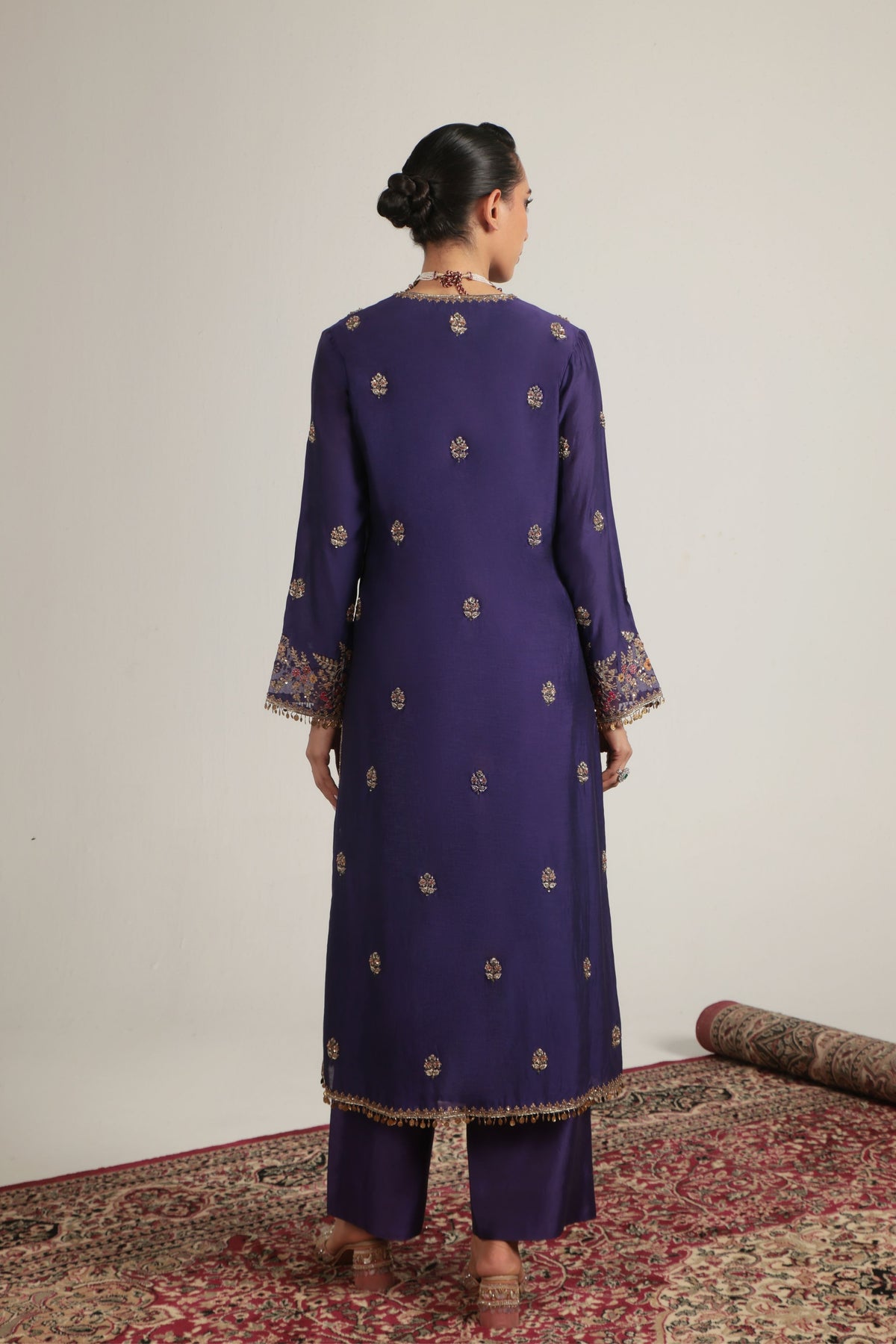 Purple Farshi Kurta Set