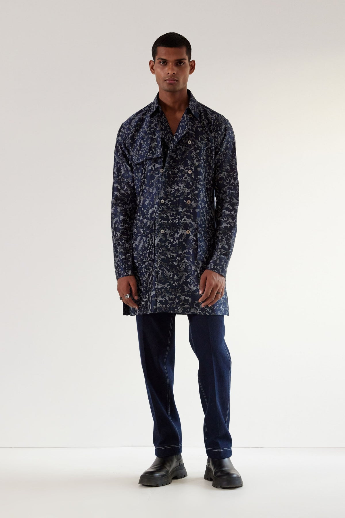 Camo Block Trench Kurta