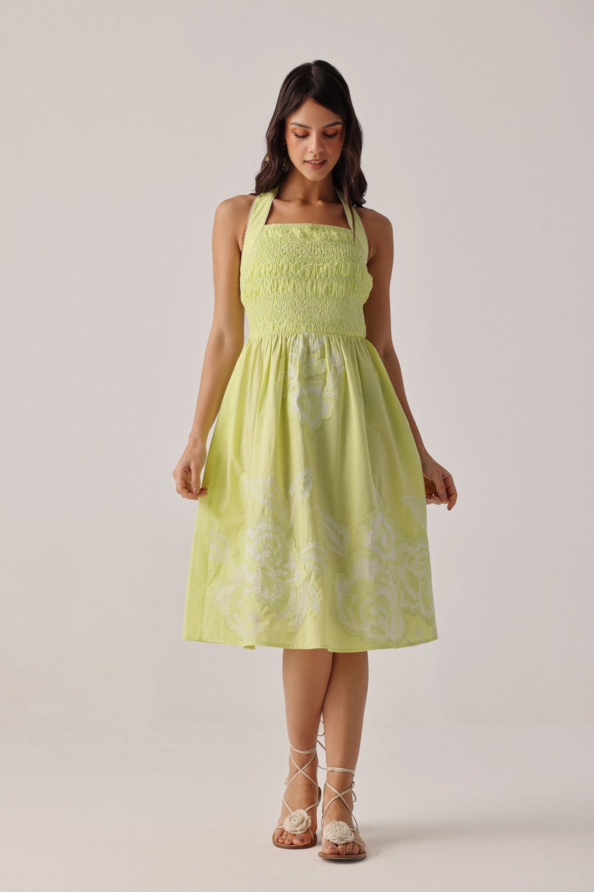 Lime Hazel Midi Dress
