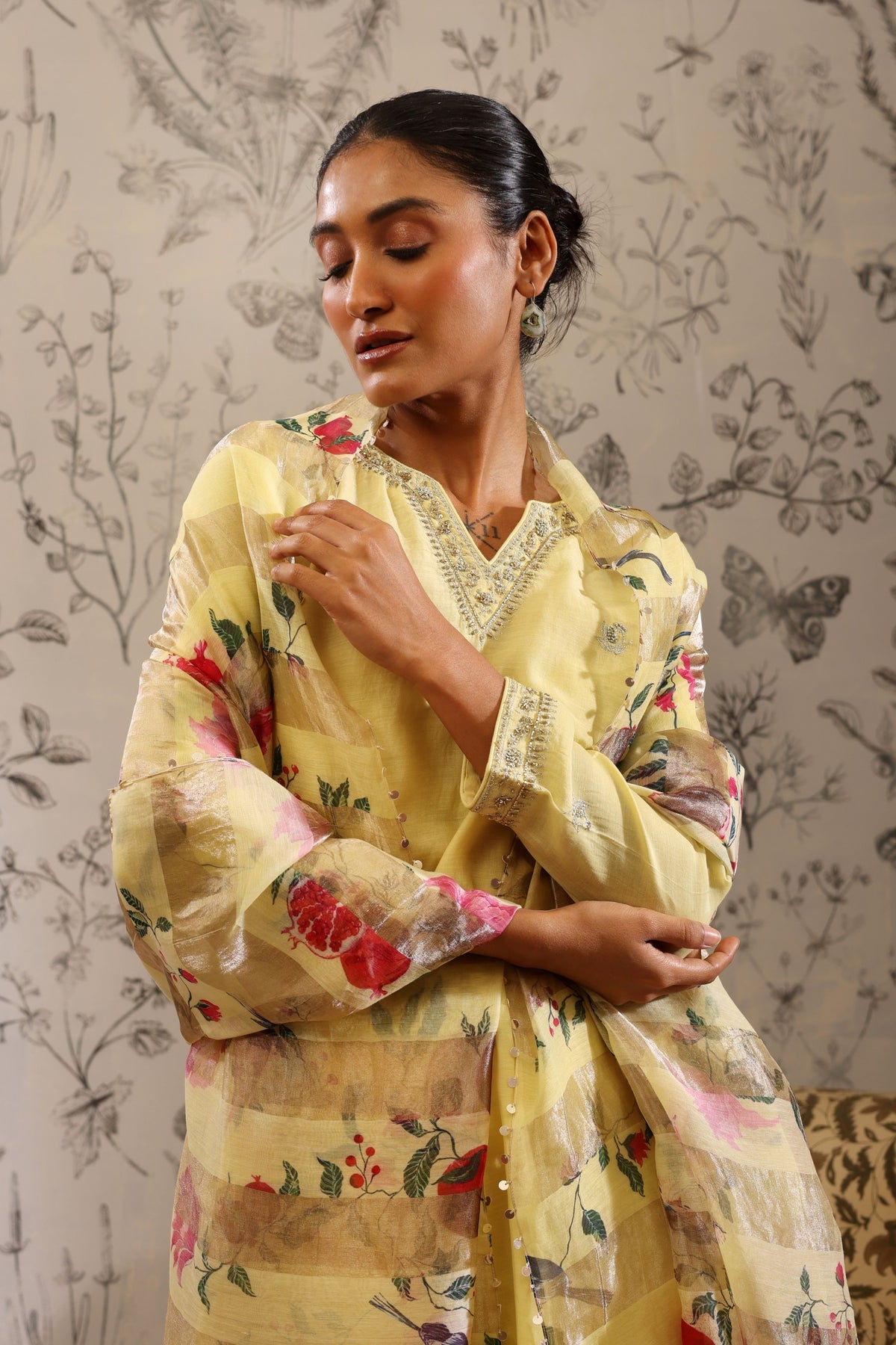 Anaar Yellow Kurta Set