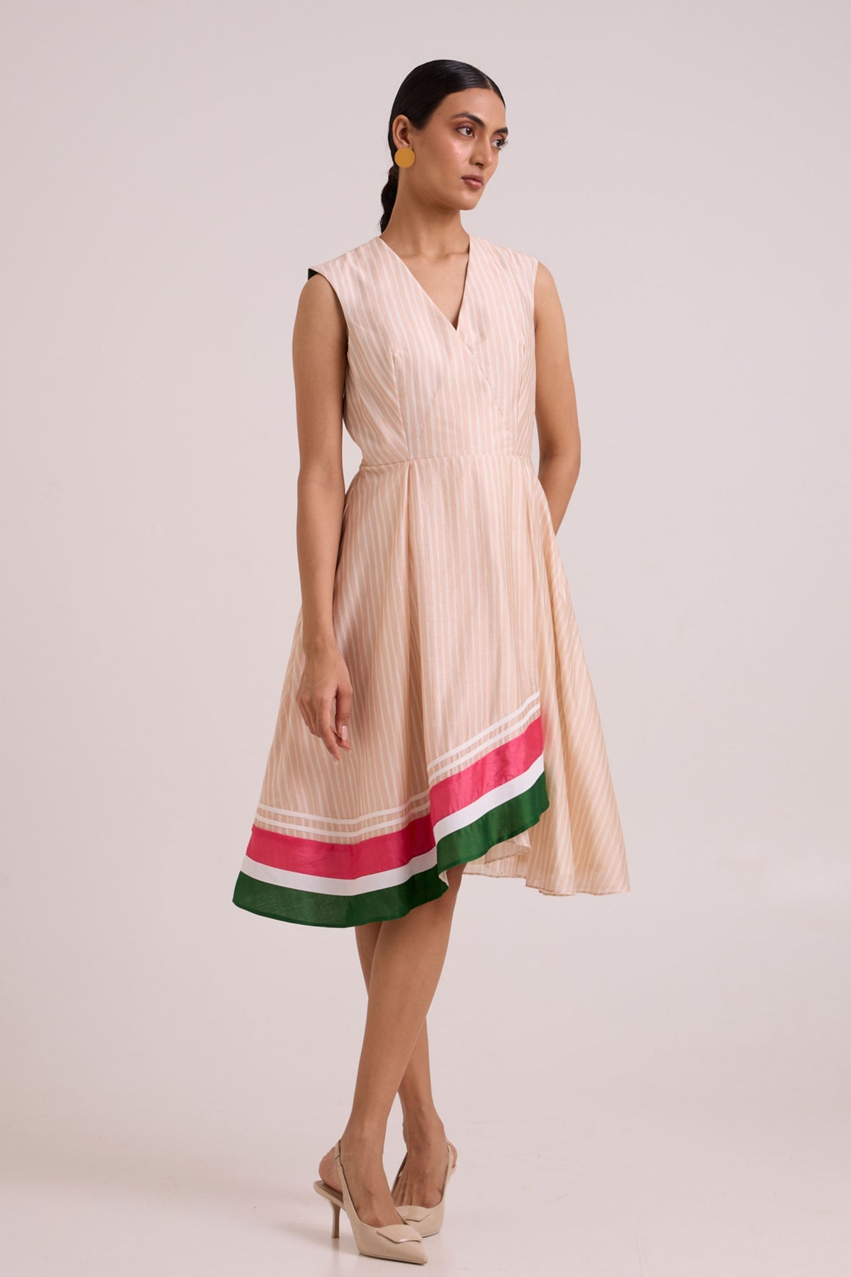 Bambi Almond Striped Cruise Dress
