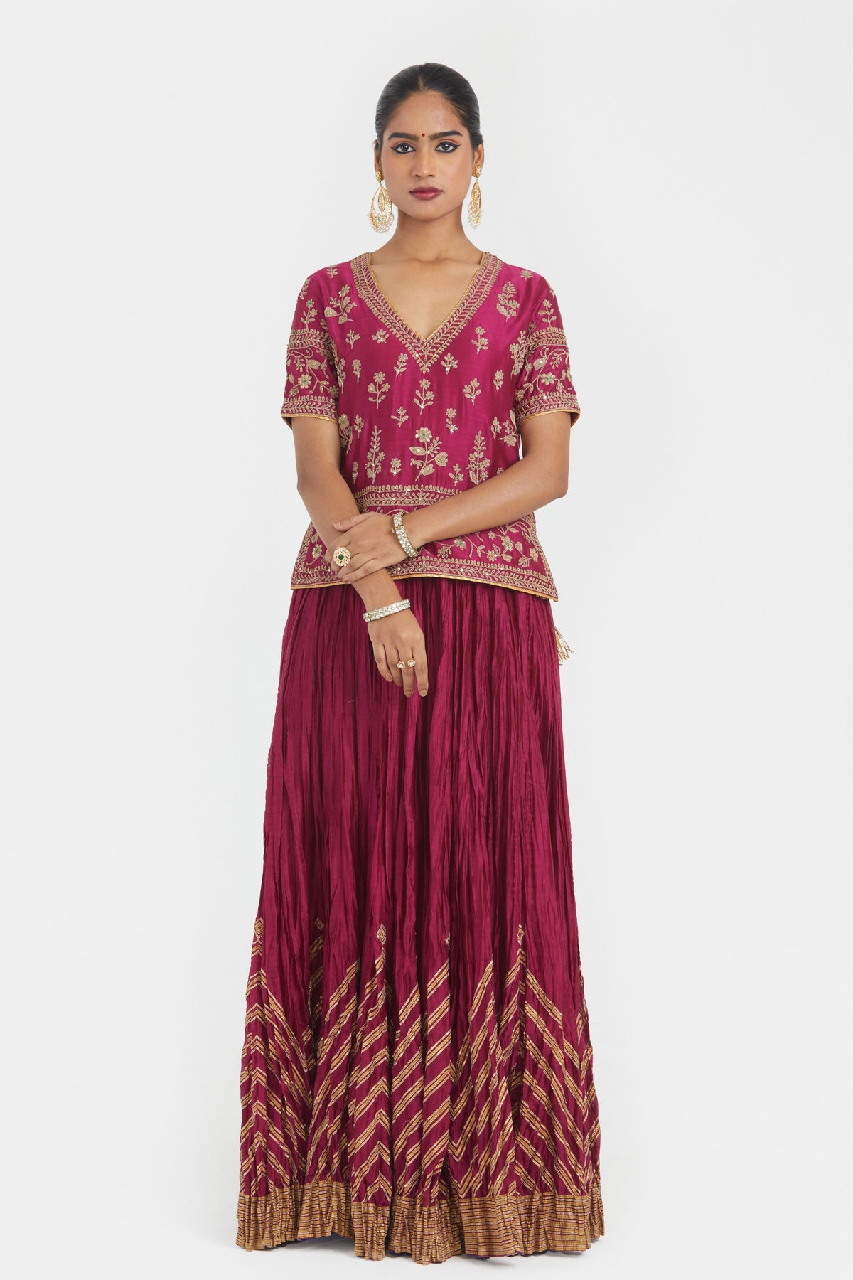 Deep Fuchsia Lehenga Set